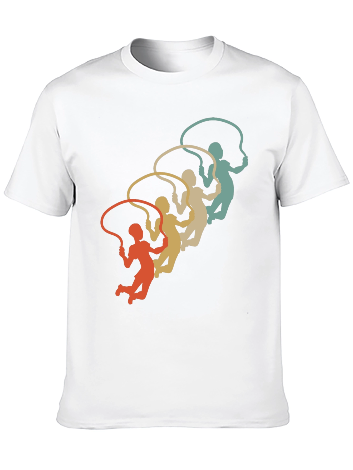 Black Retro Jumping Rope Silhouette Graphic Tee view 10