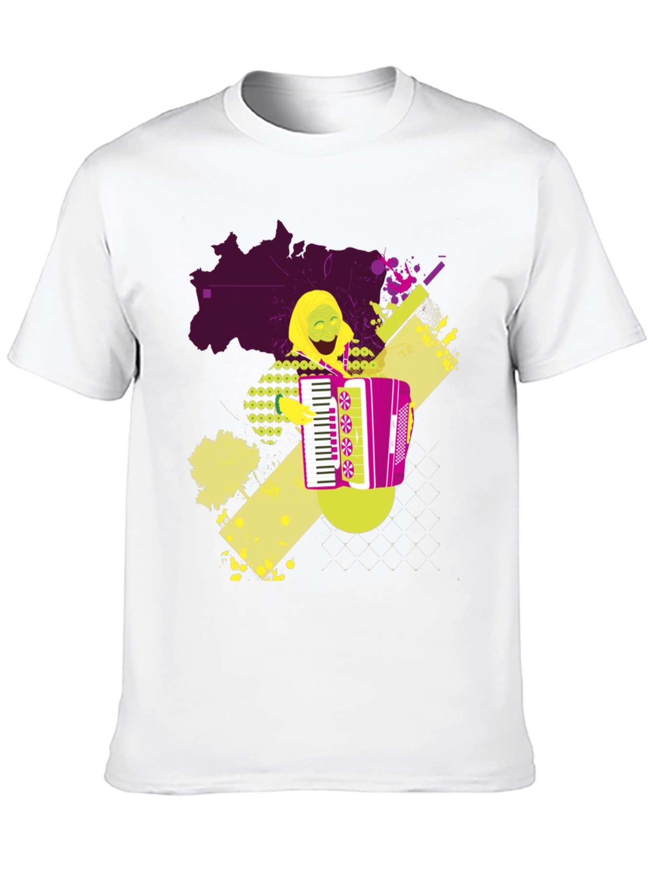 Black Accordion Player Graphic T-Shirt view 10