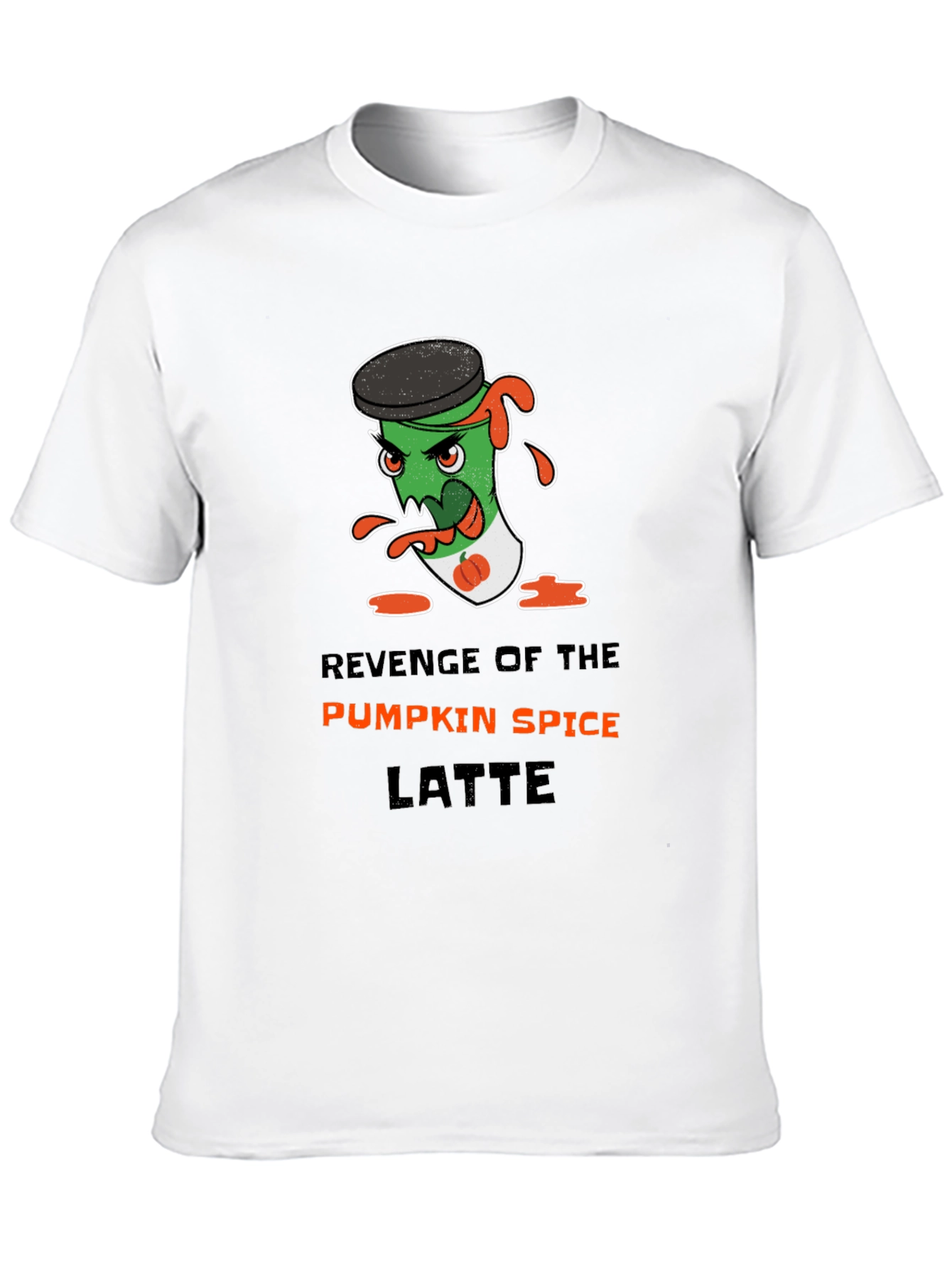 Black Revenge of Pumpkin Spice Latte Graphic Tee view 10