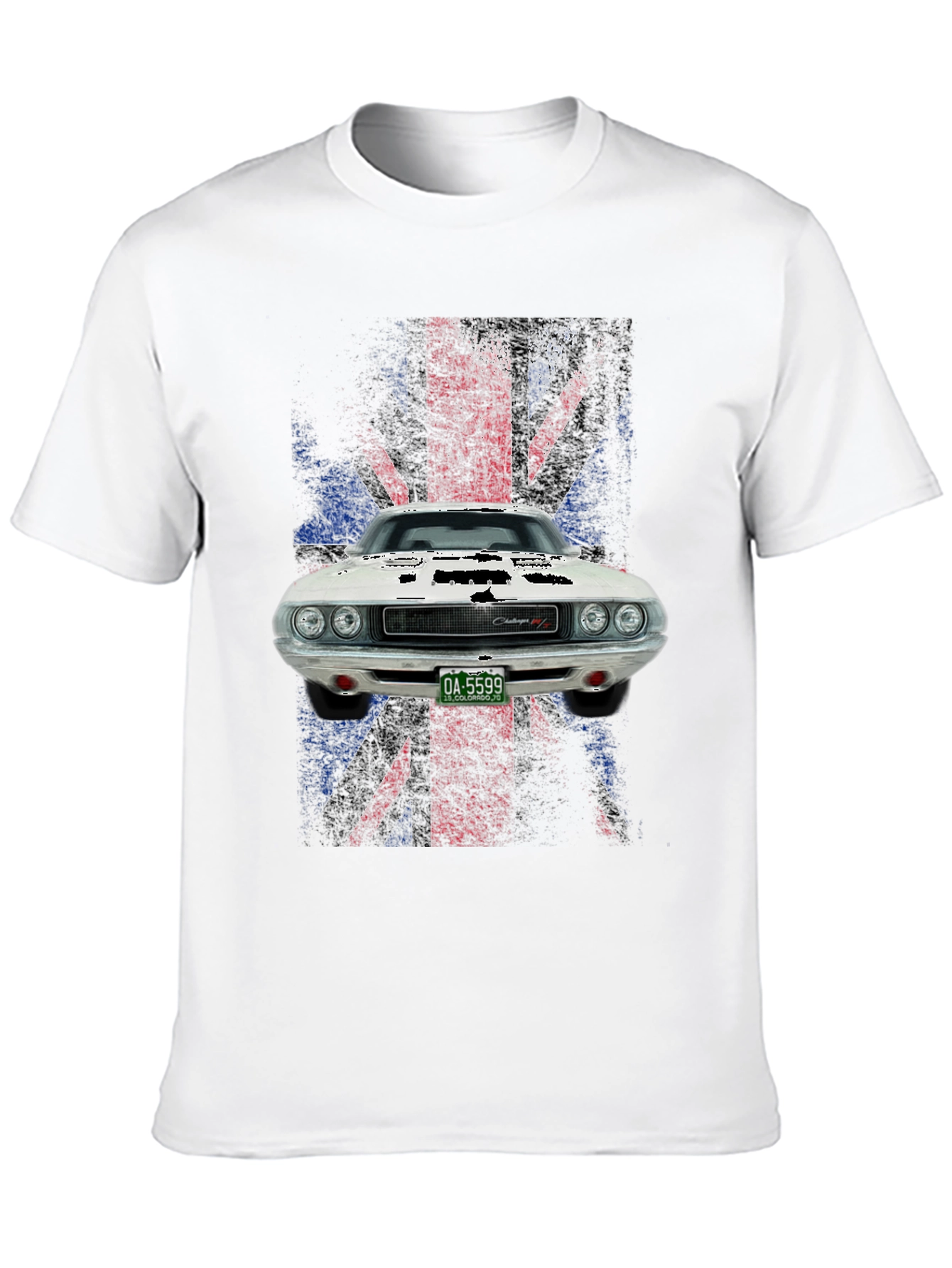 Black Vintage Muscle Car T-Shirt view 10