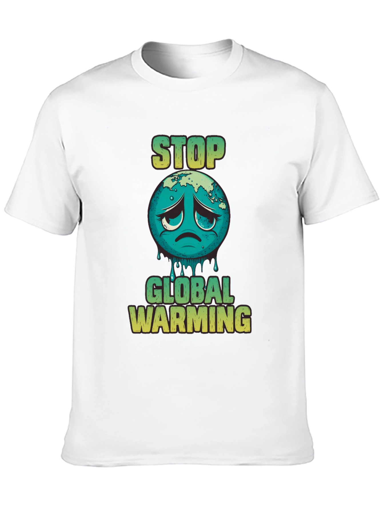 Black Stop Global Warming Graphic T-Shirt view 10