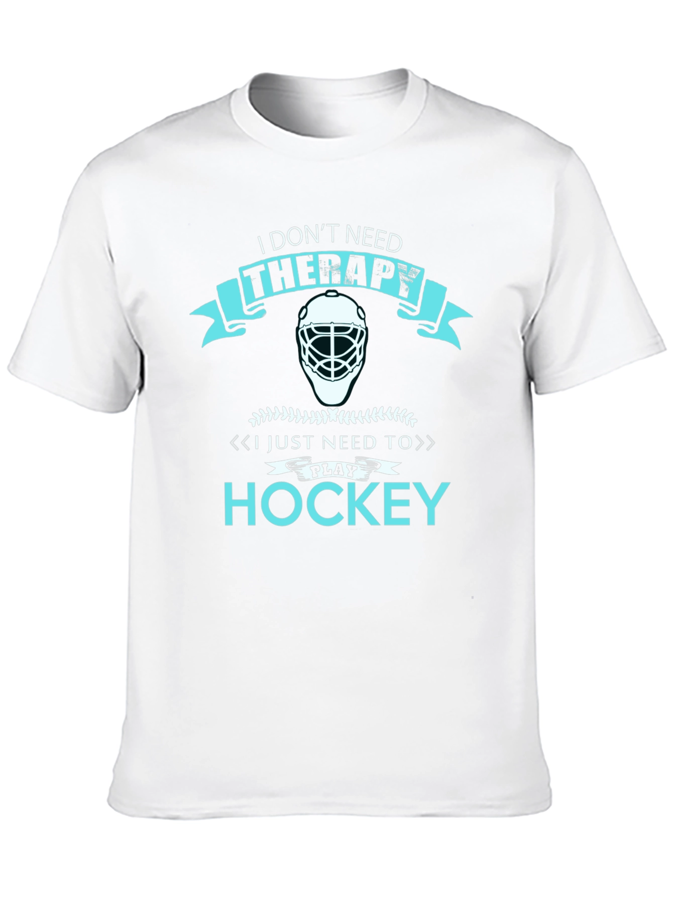 Black I Don't Need Therapy Hockey T-Shirt view 10