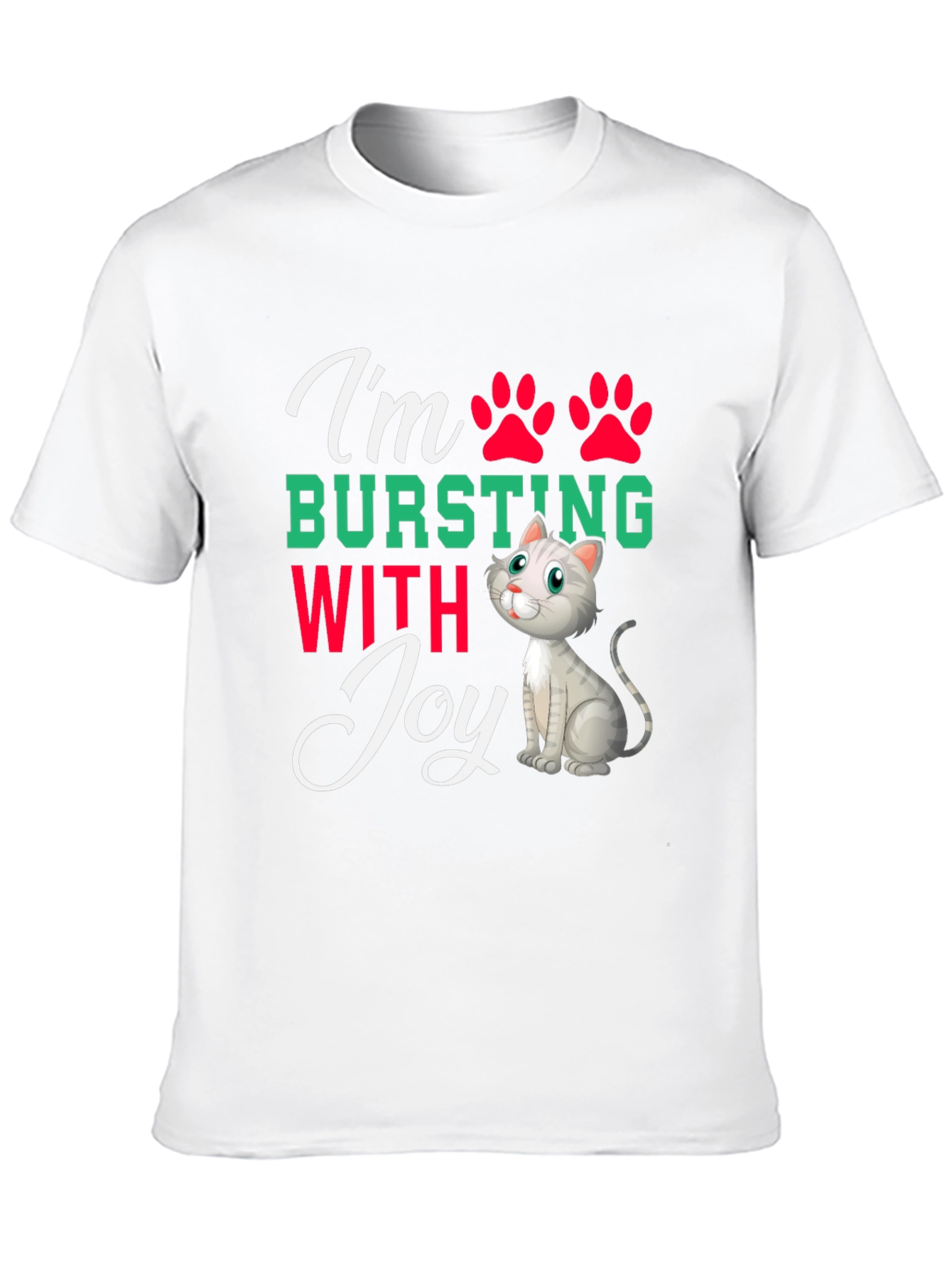 Black I'm Bursting With Joy Cat T-Shirt view 10