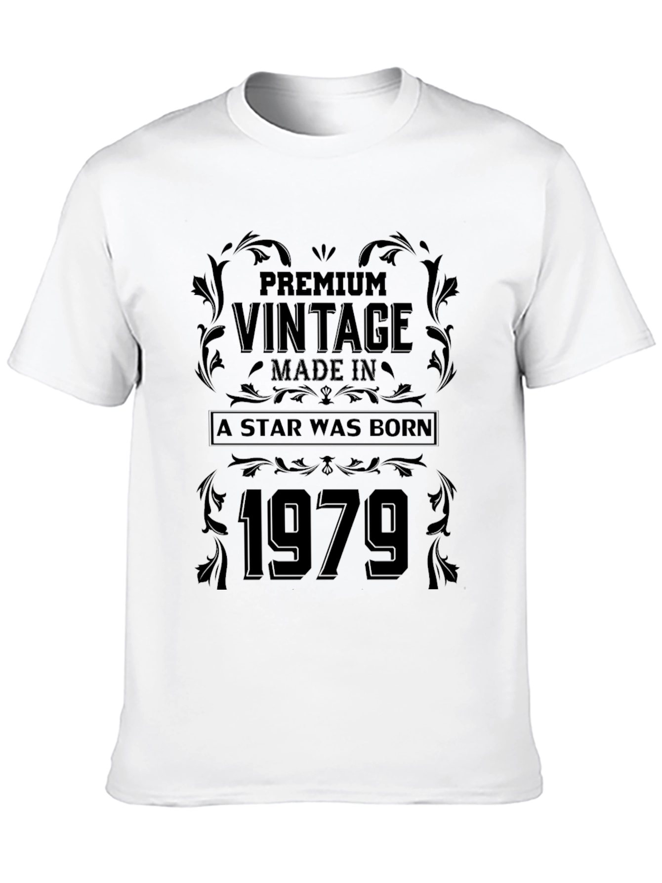 Black Vintage 1979 T-Shirt - Born in 79 Premium Tee view 10