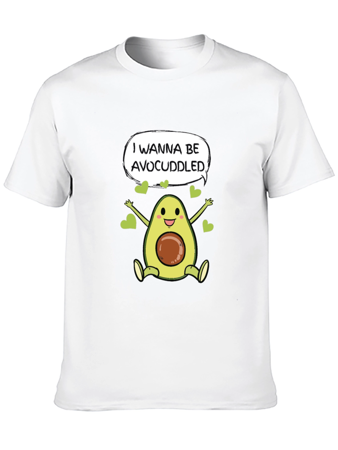 Black Avocuddled T-Shirt - Funny Avocado Graphic Tee view 10