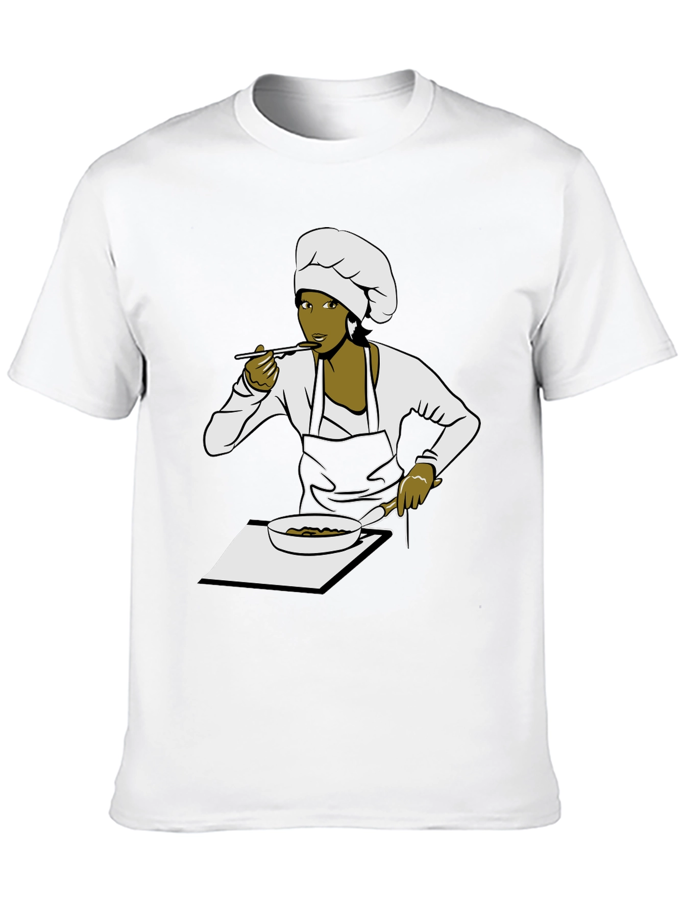 Black Chef Graphic T-Shirt - Unisex Cook Design Tee view 10