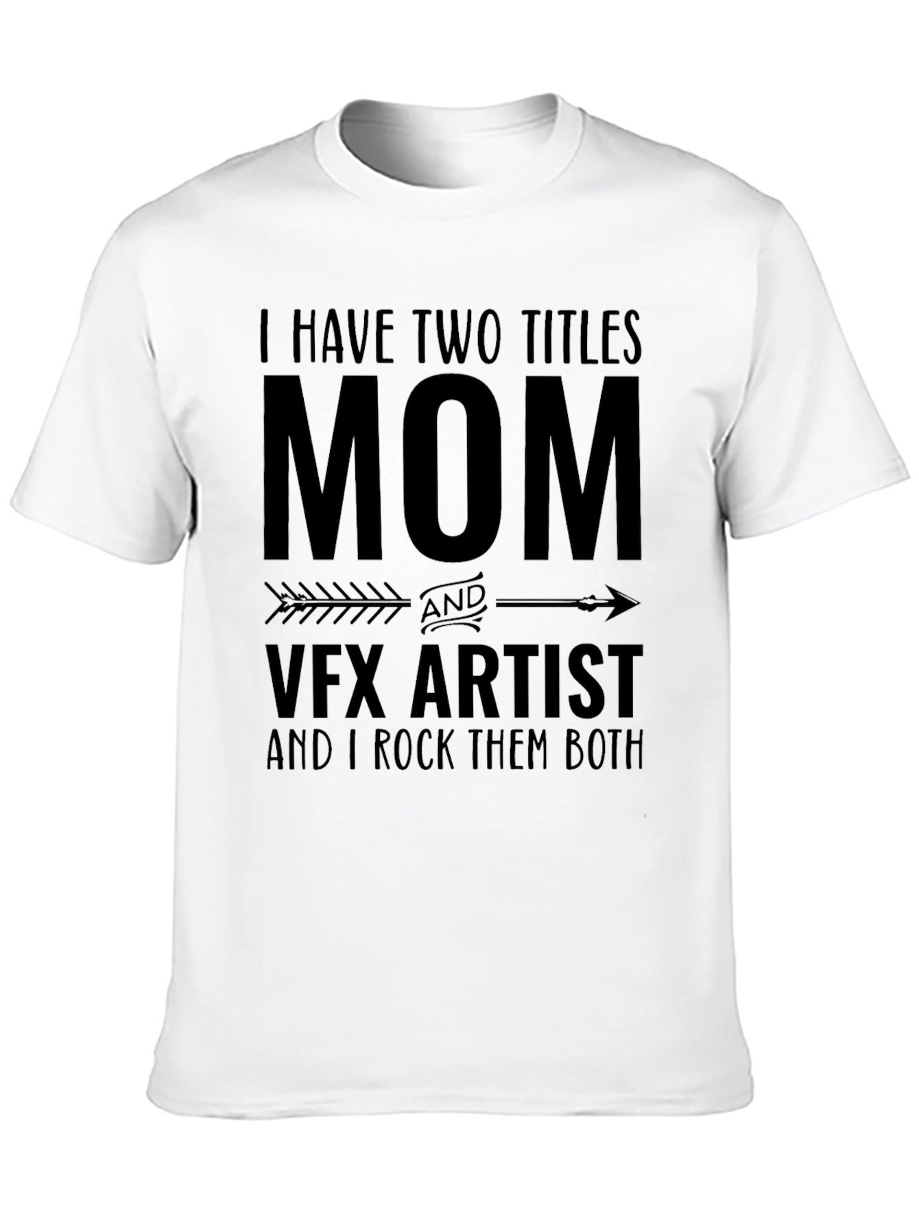 Black Mom & VFX Artist T-Shirt - I Rock Them Both! view 10