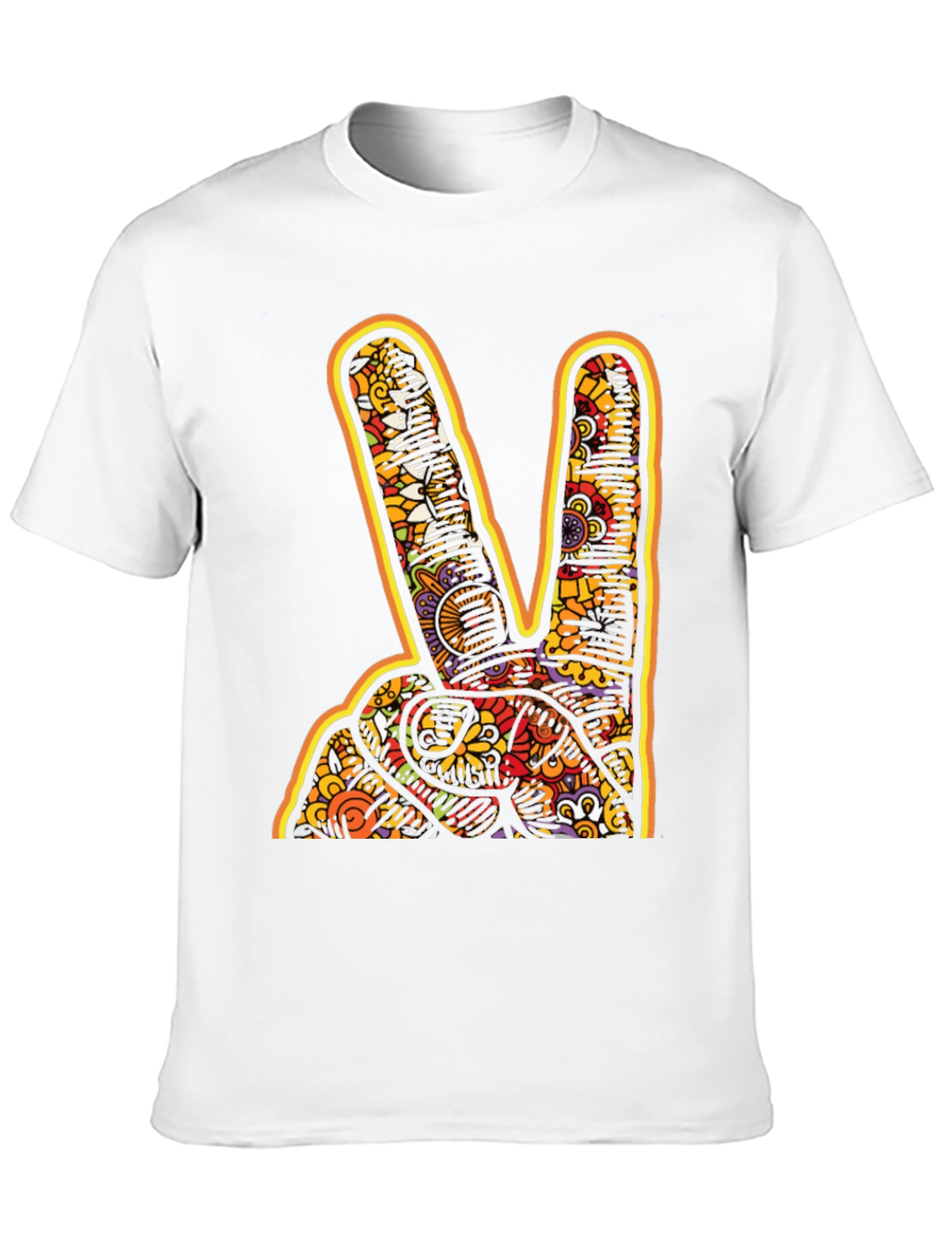 Black Peace Sign Graphic Tee - Groovy Retro Style view 10