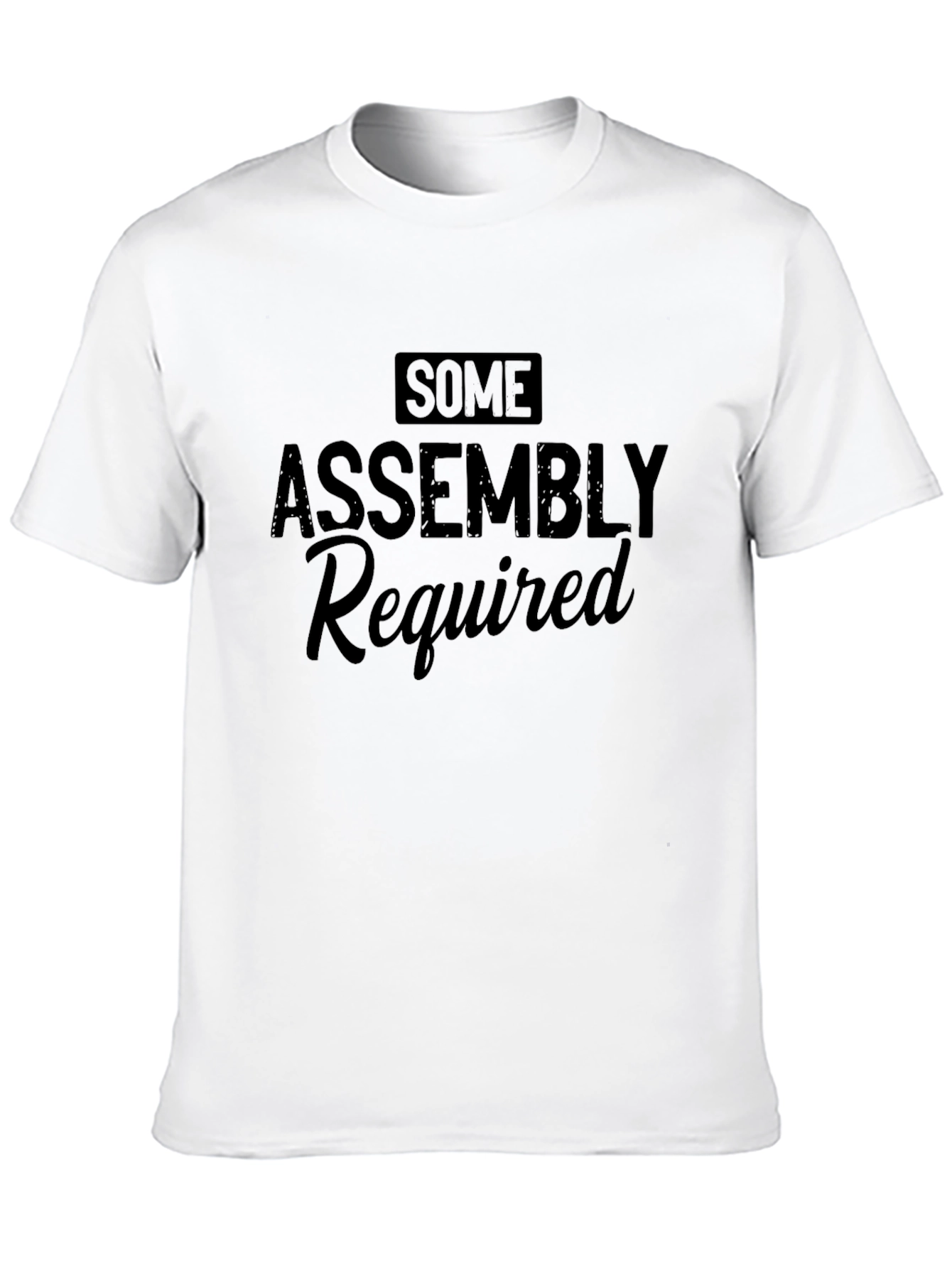 Black Some Assembly Required Graphic Tee - Black Casual T-Shirt view 10