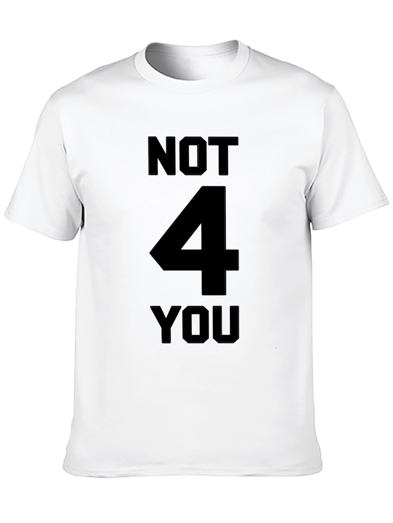 Black Not 4 You Graphic Tee - Black Cotton T-Shirt view 10