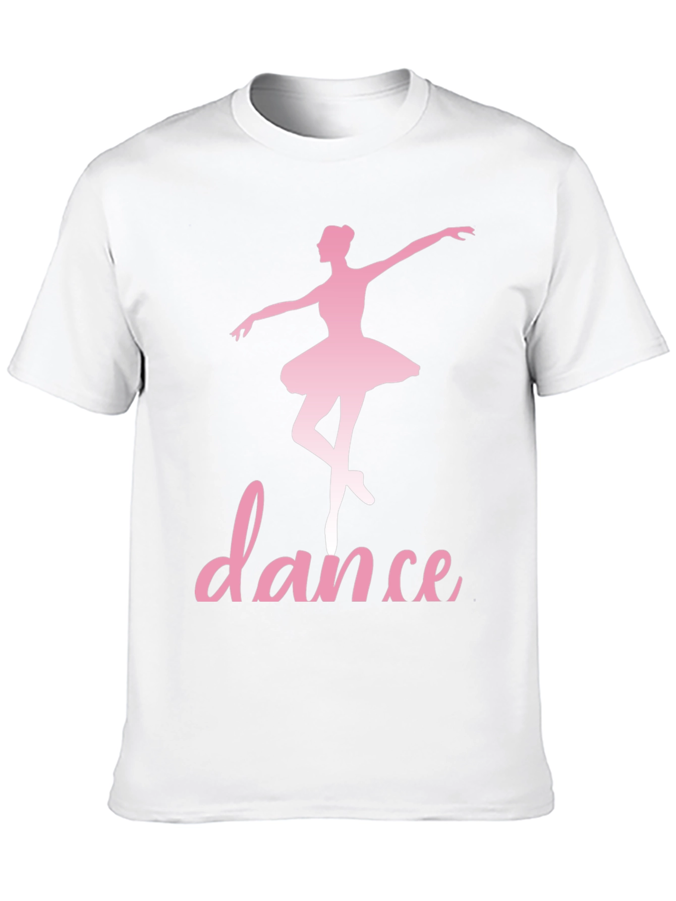 Black Dance Ballerina T-Shirt - Pink Design on Black view 10