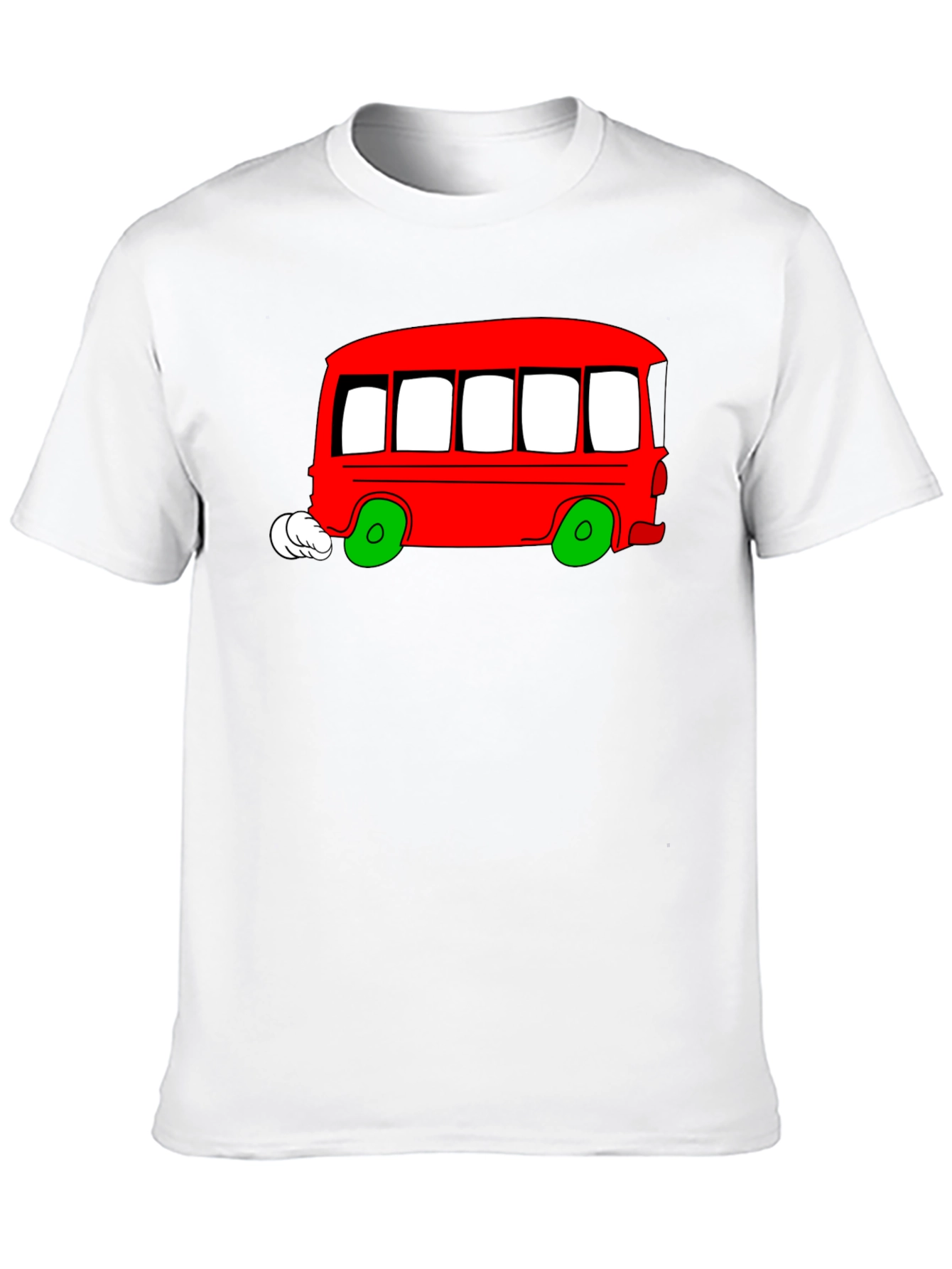 Black Cartoon Bus Graphic T-Shirt view 10