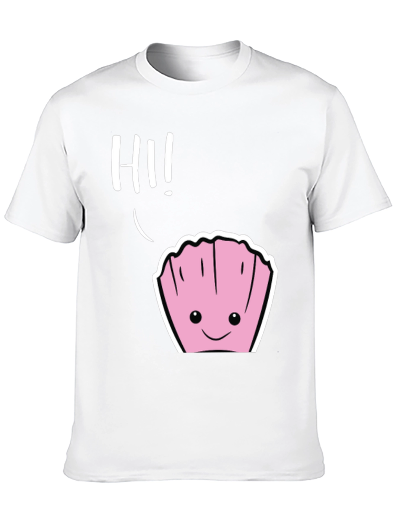 Black Cute Clam 'Hi!' Graphic Tee - Soft Cotton Comfort view 10