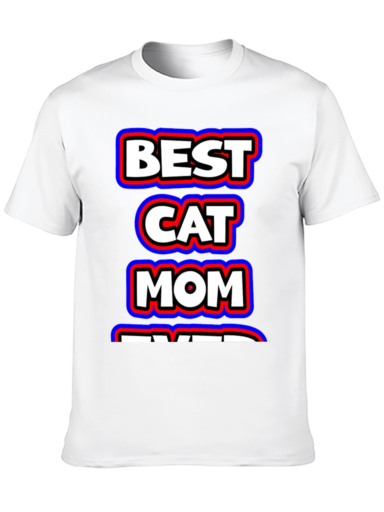 Black Best Cat Mom Ever Black Graphic T-Shirt view 10