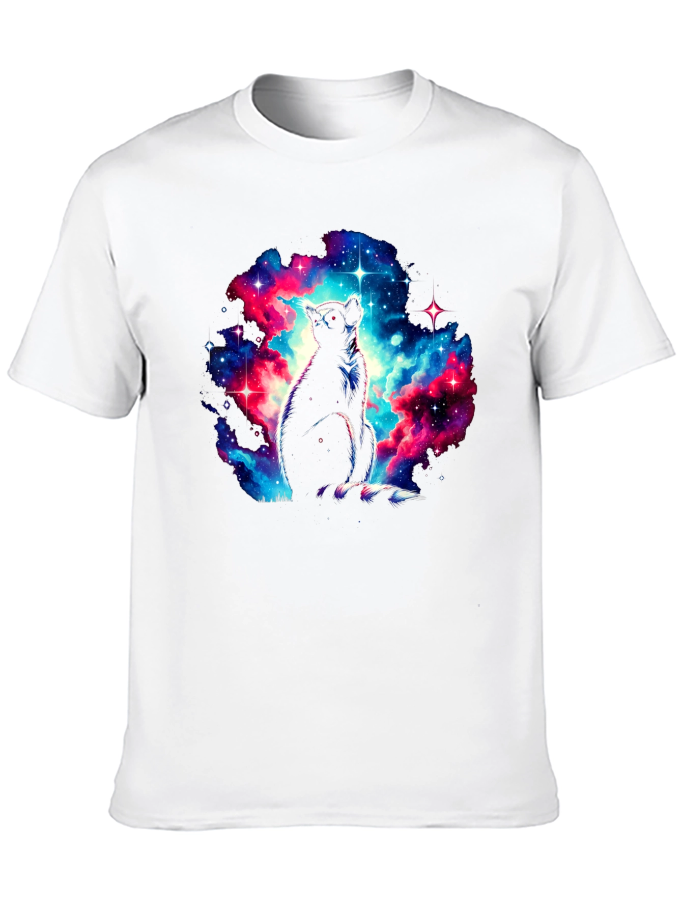 Black Cosmic Lemur Graphic T-Shirt - Galaxy Print view 10