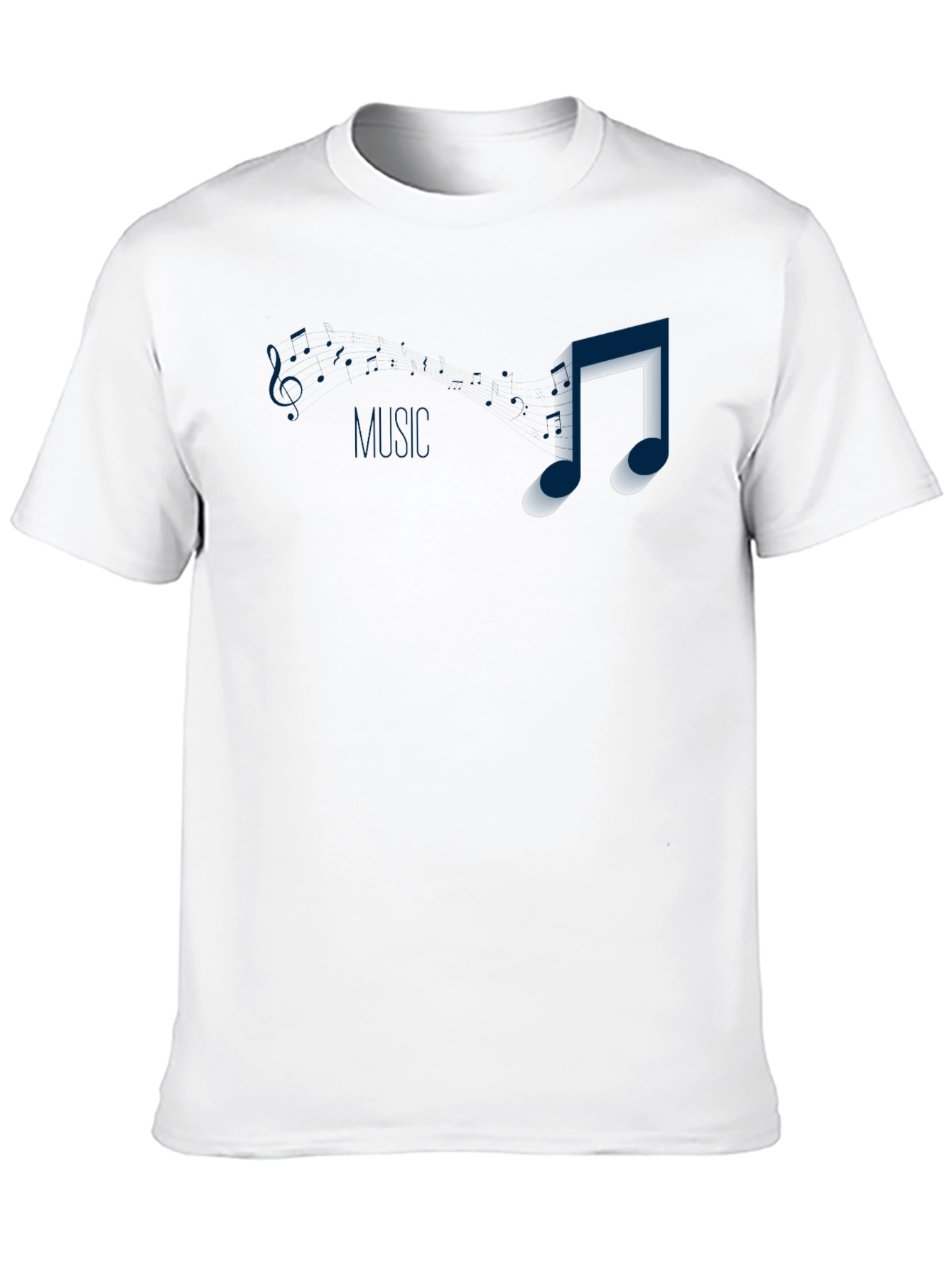 Black Music Note Graphic T-Shirt - Casual Style view 10