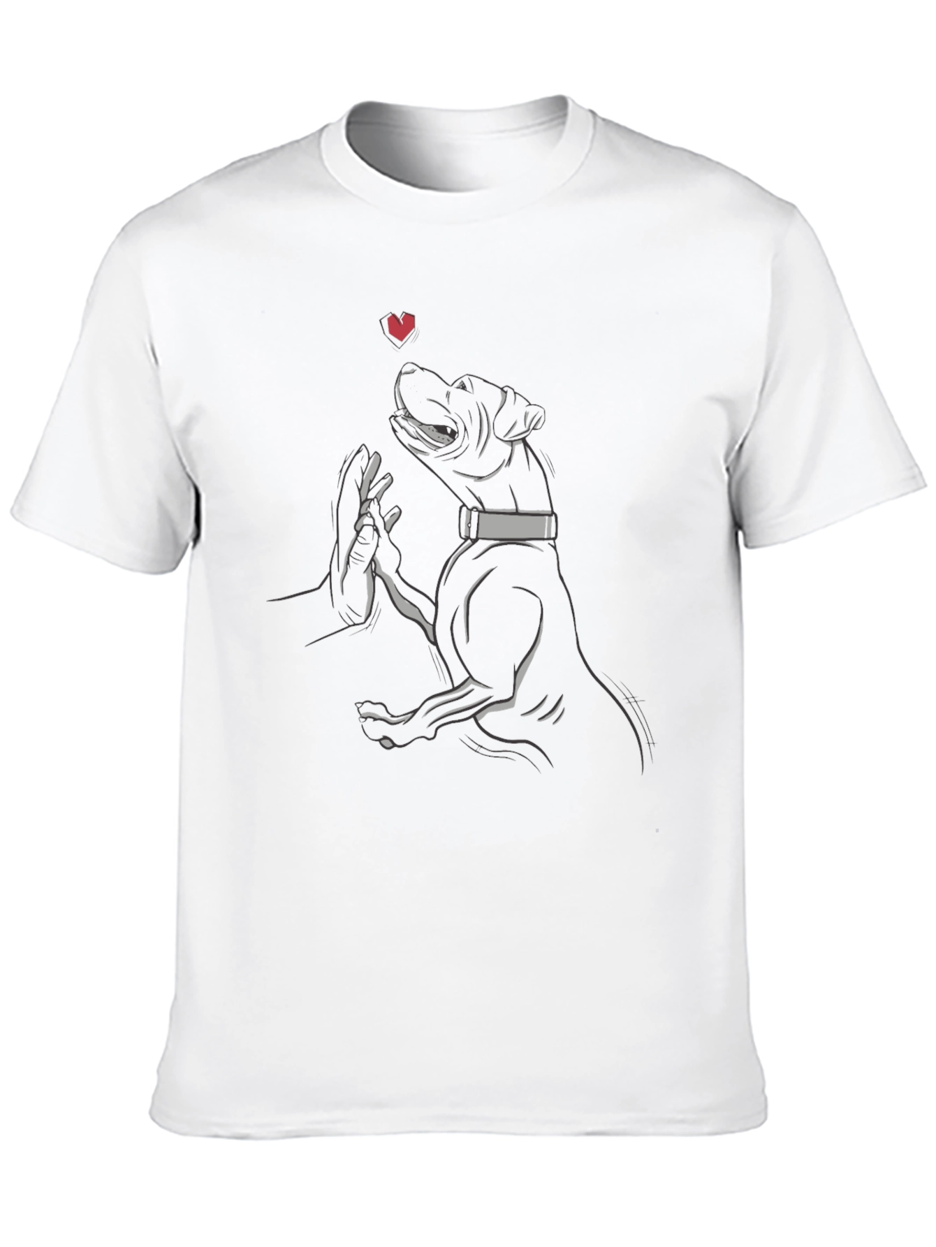 Black Dog Love T-Shirt, Heart, Pet Owner Gift view 10