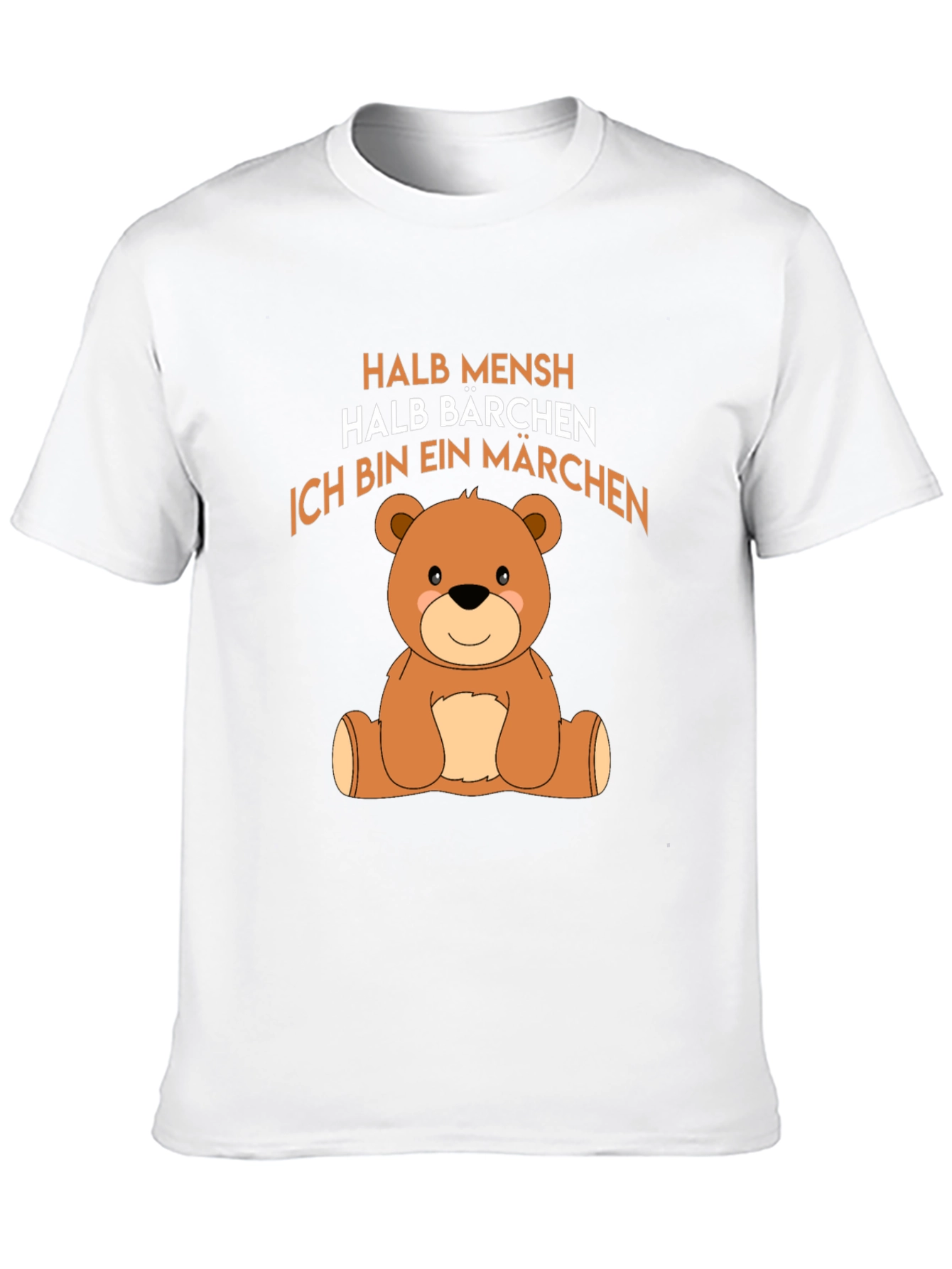 Black Halb Mensch Halb Barchen Bear Graphic T-Shirt view 10