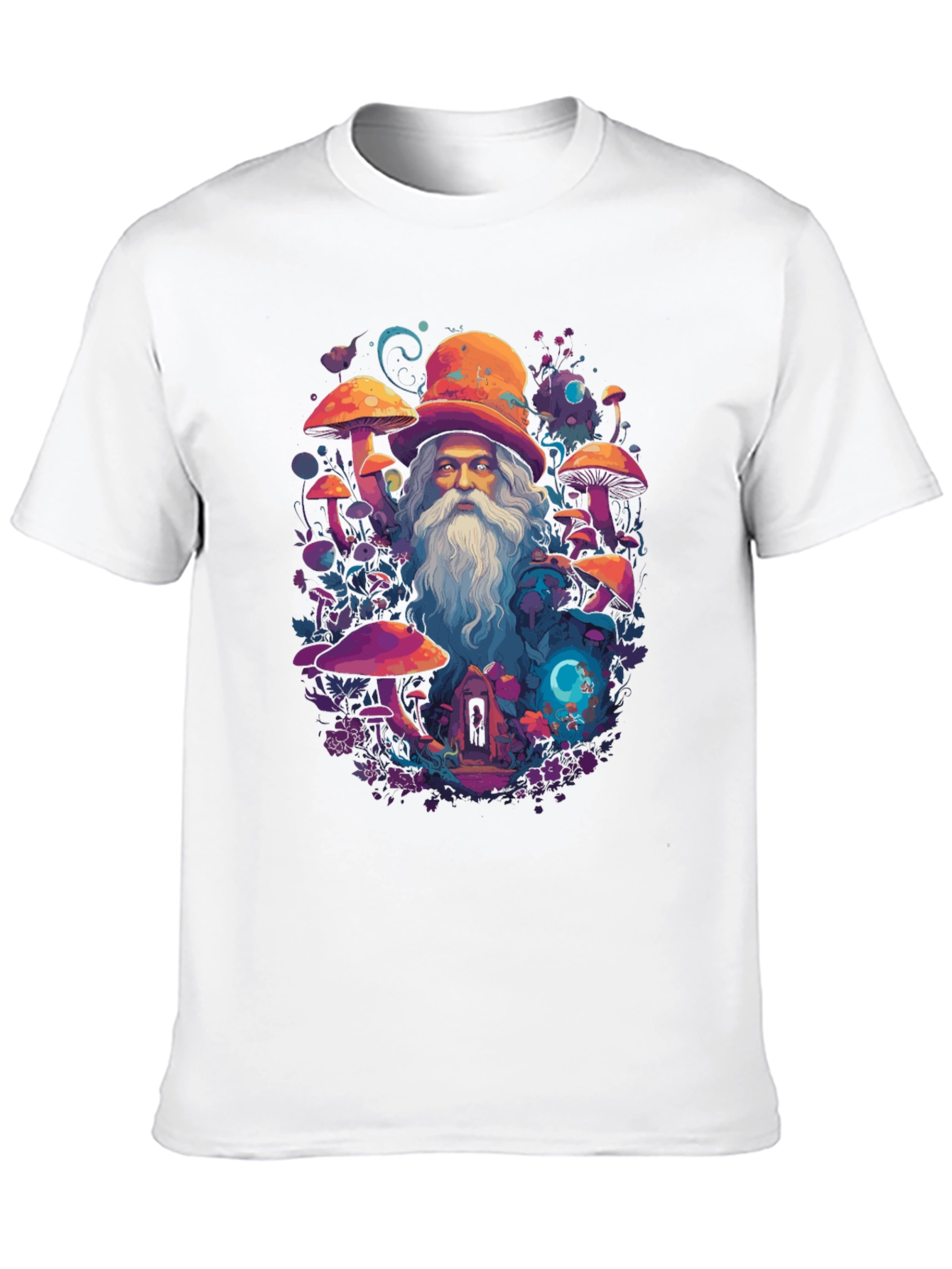Black Wizard Mushroom Graphic Tee view 10