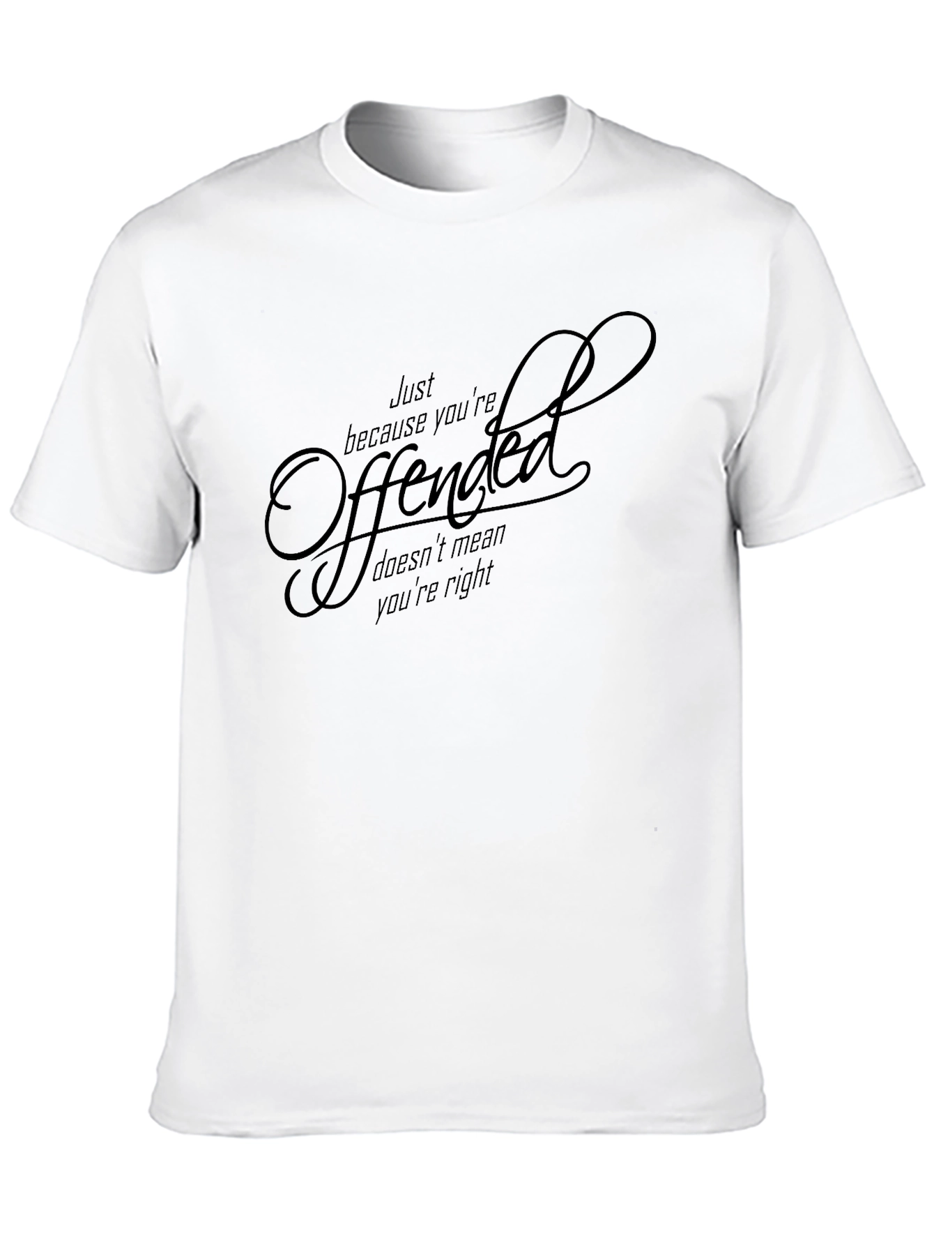 Black Offended T-Shirt - Funny Slogan Tee view 10