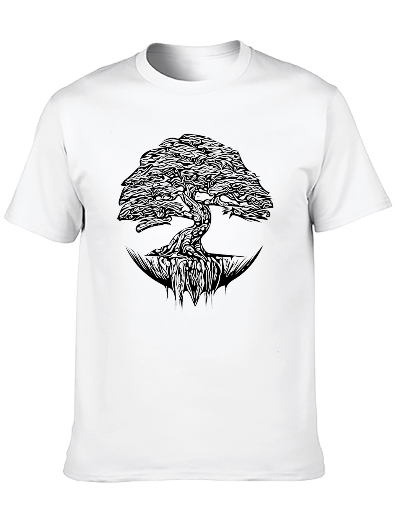 Black Black Tree of Life Graphic Print T-Shirt view 10