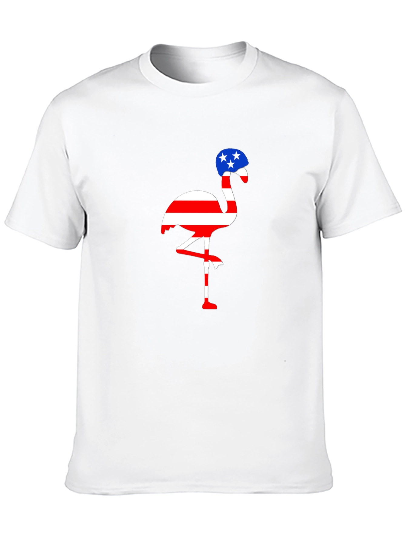 Black Patriotic Flamingo T-Shirt, American Flag Design view 10