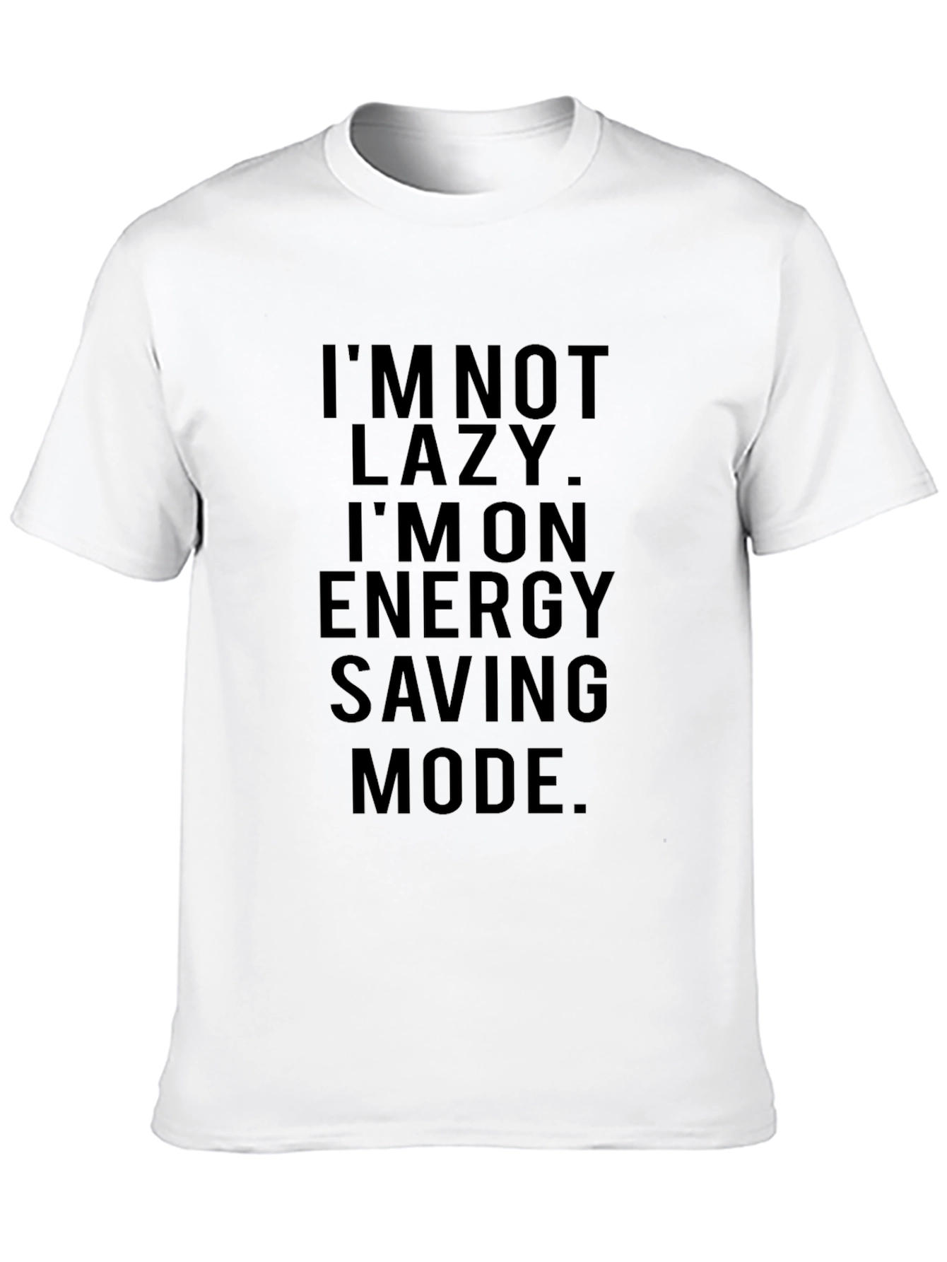 Black Funny Energy Saving Mode Graphic T-Shirt view 10