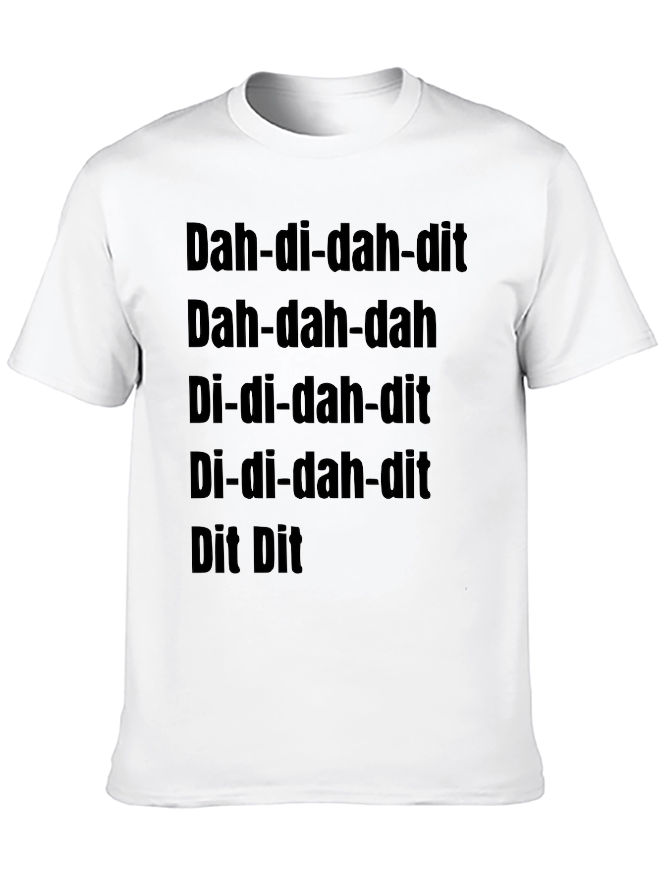 Black Morse Code Inspired Graphic Tee - Dah-di-dah-dit view 10