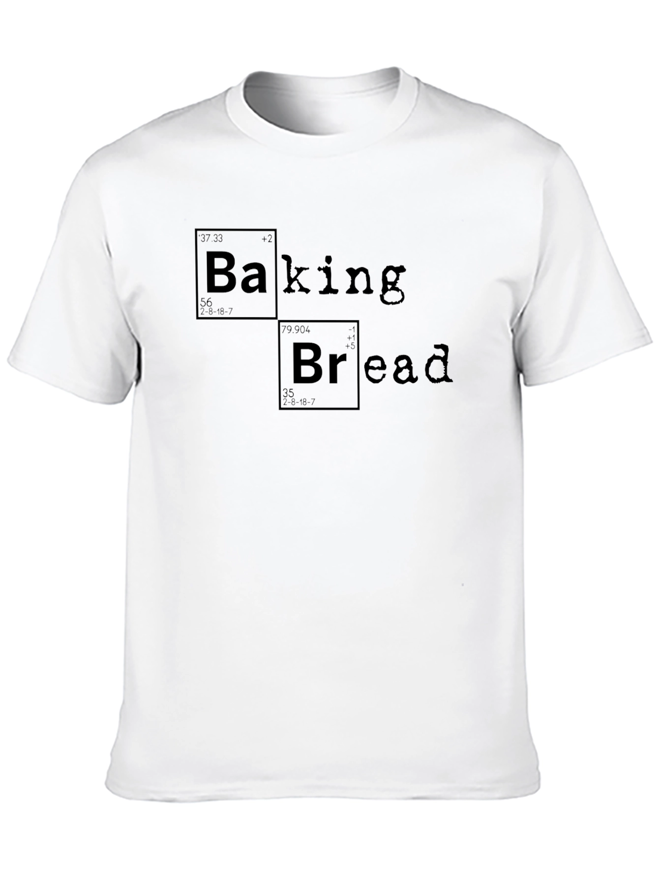 Black Baking Bread Periodic Table Black T-Shirt view 10