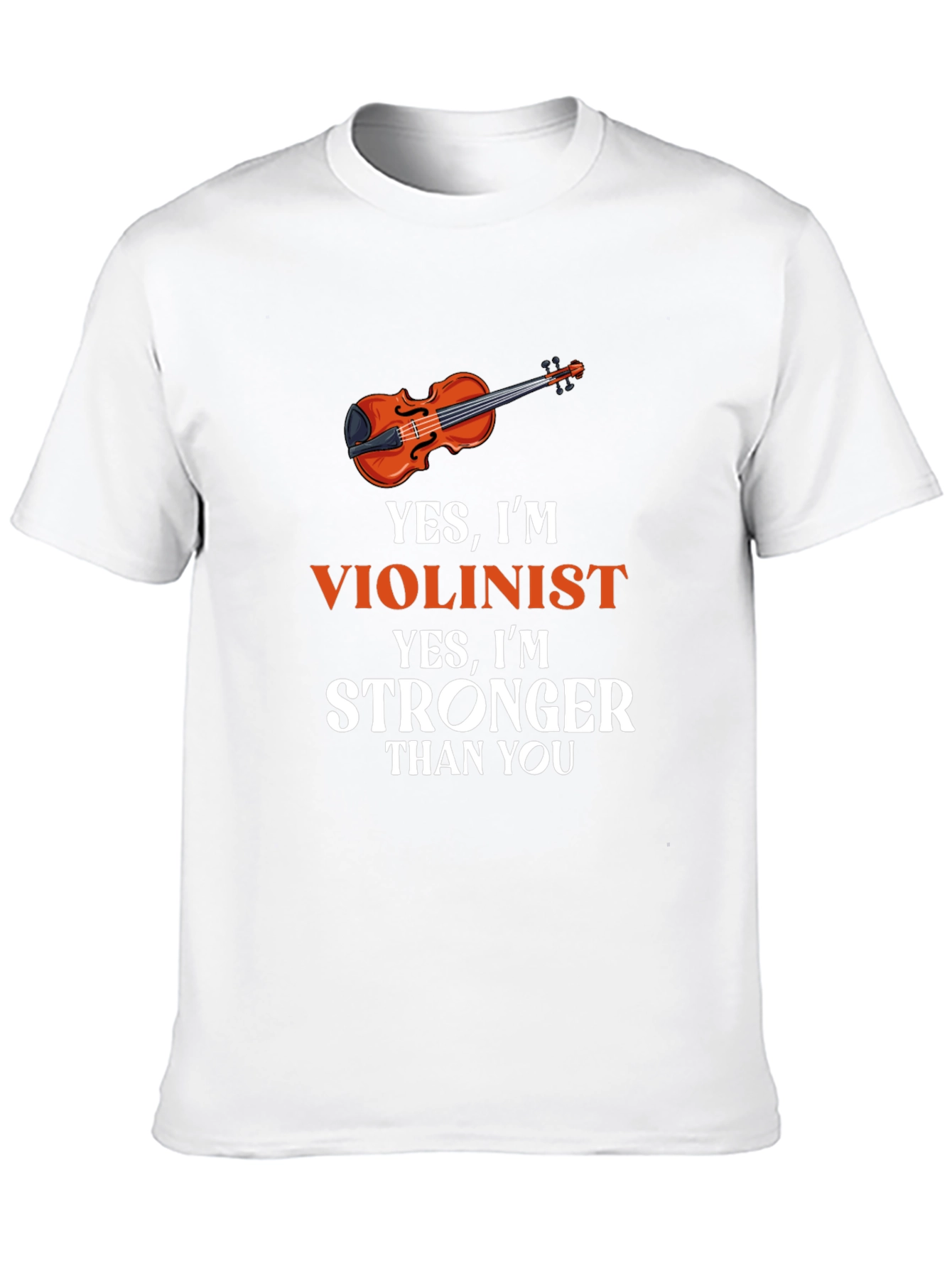 Black Violinist T-Shirt: Yes, I'm Stronger Than You! view 10
