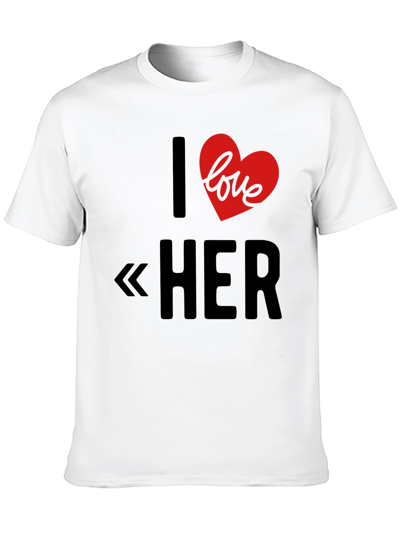 Black I Love Her Graphic Tee - Black view 10