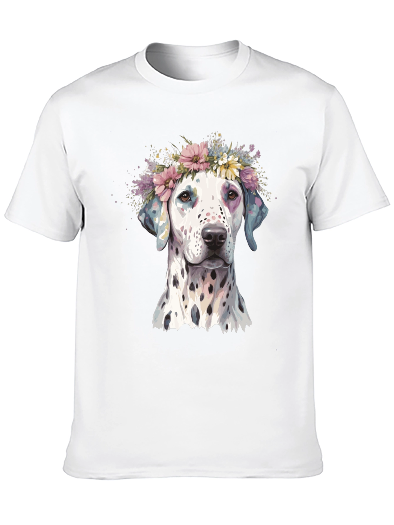 Black Dog Flower Crown Graphic T-Shirt view 10