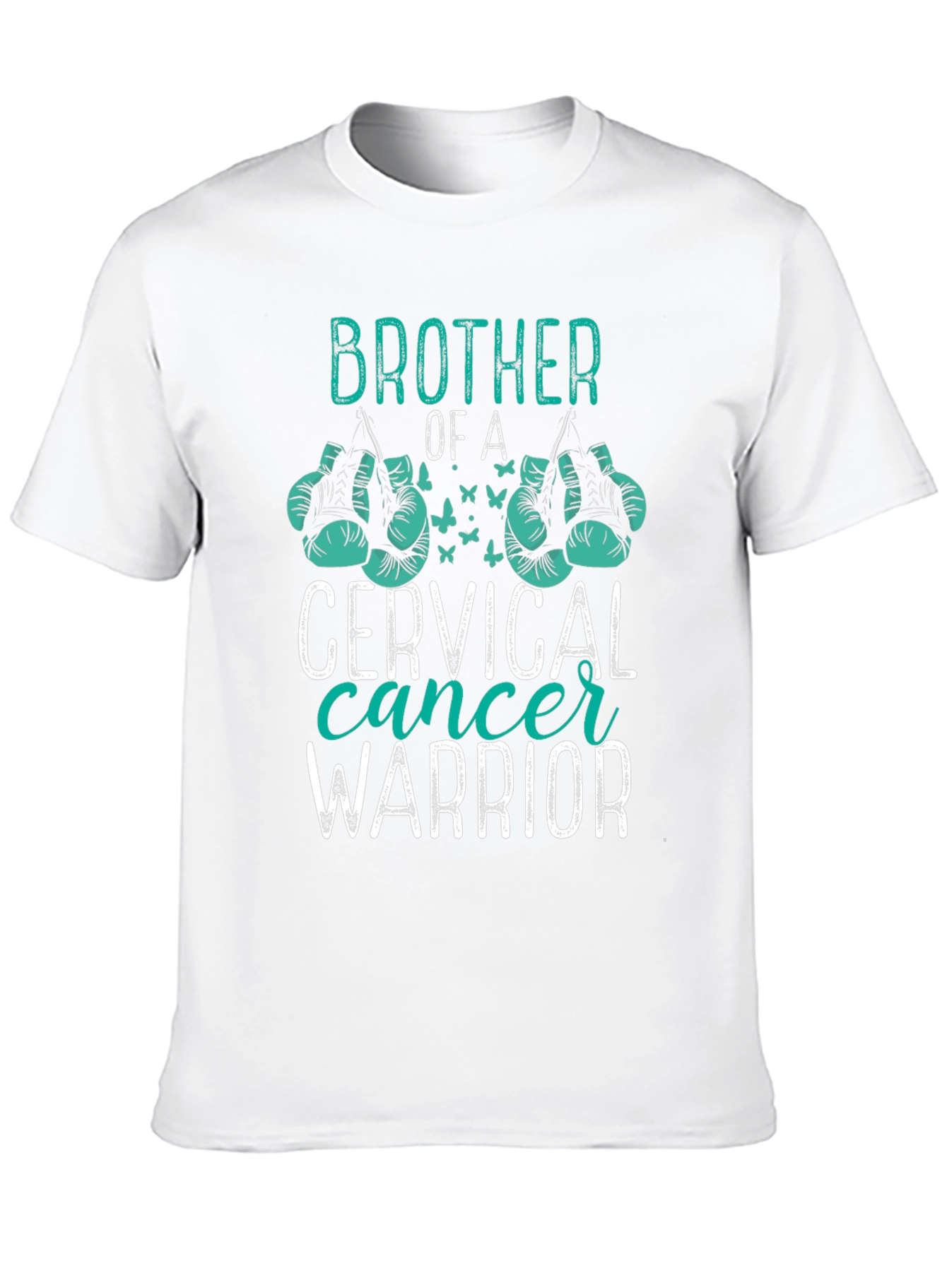 Black Brother of a Cervical Cancer Warrior T-Shirt view 10