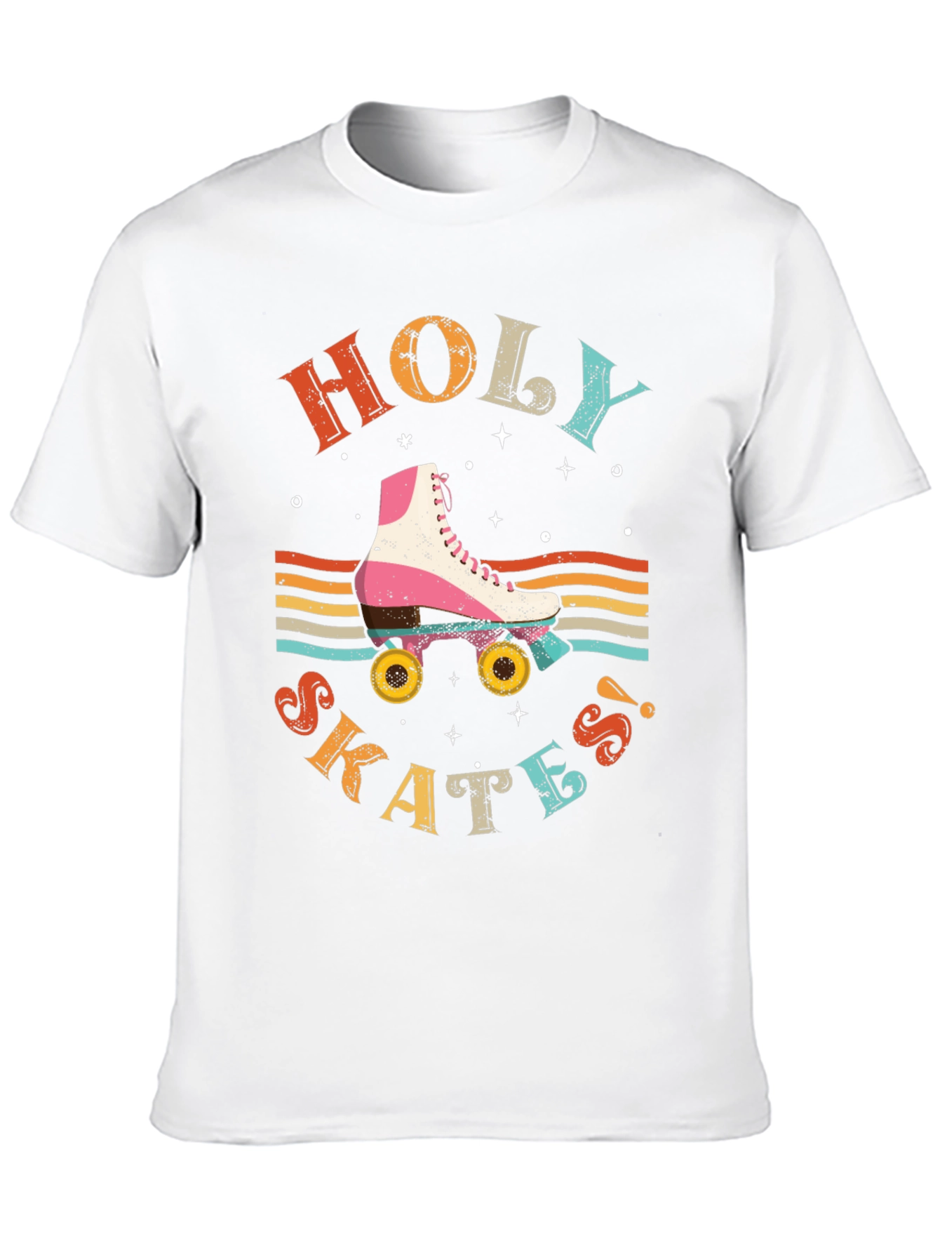 Black Retro Holy Skates Graphic T-Shirt view 10