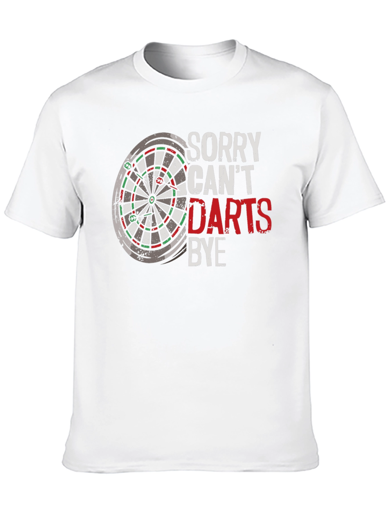 Black Sorry Can't Darts Bye Black T-Shirt view 10