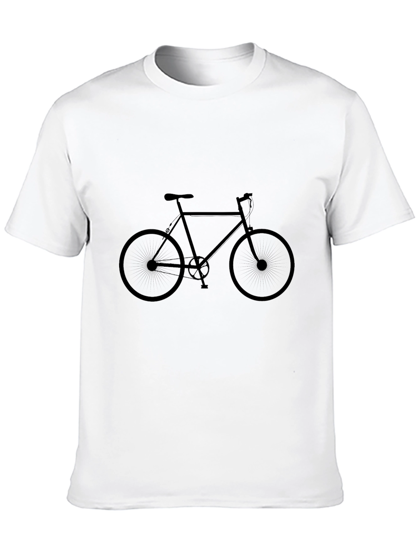 Black Bicycle Graphic Tee - Black Cotton Casual Shirt view 10