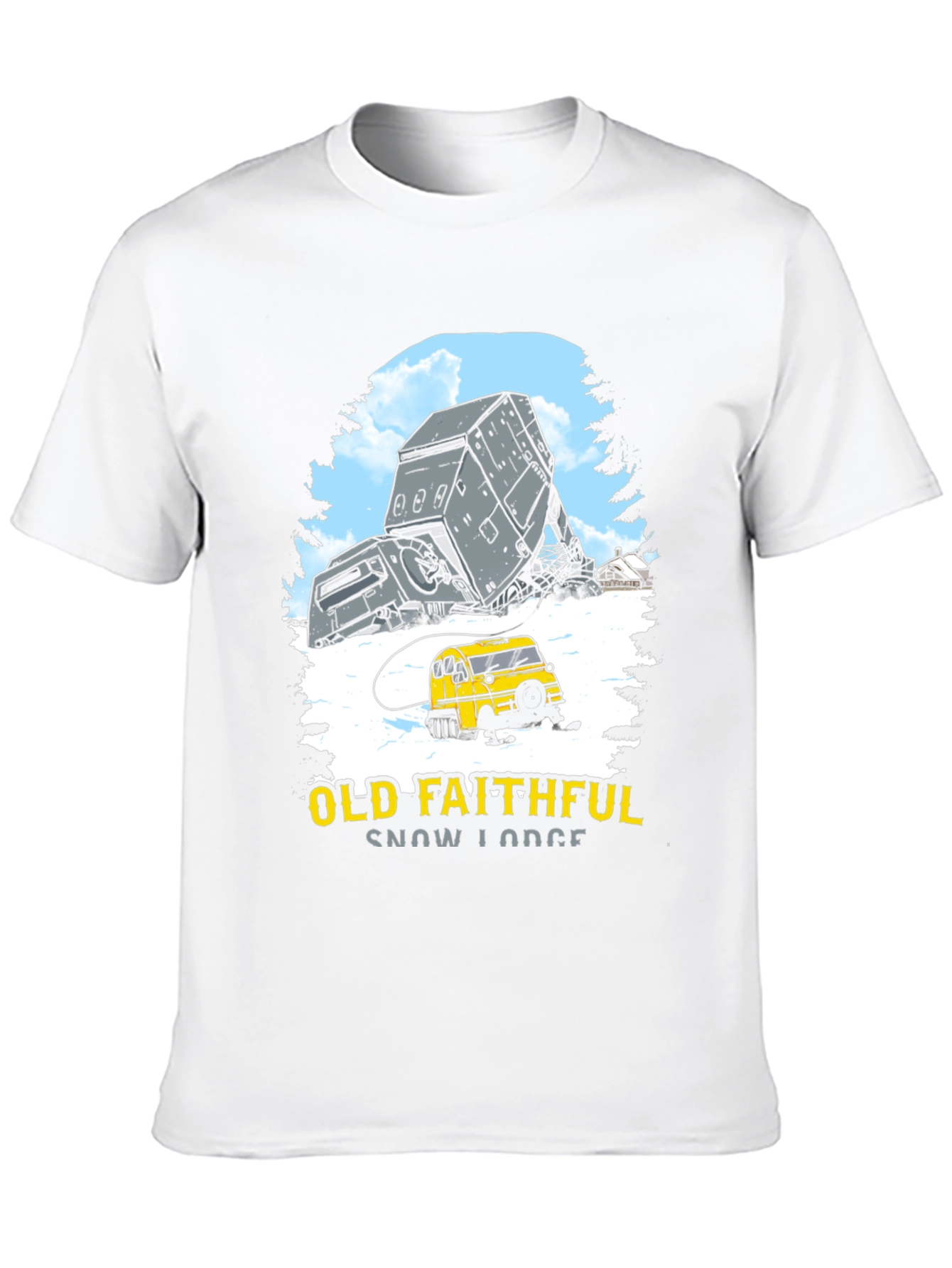 Black Old Faithful Snow Lodge Graphic Tee view 10