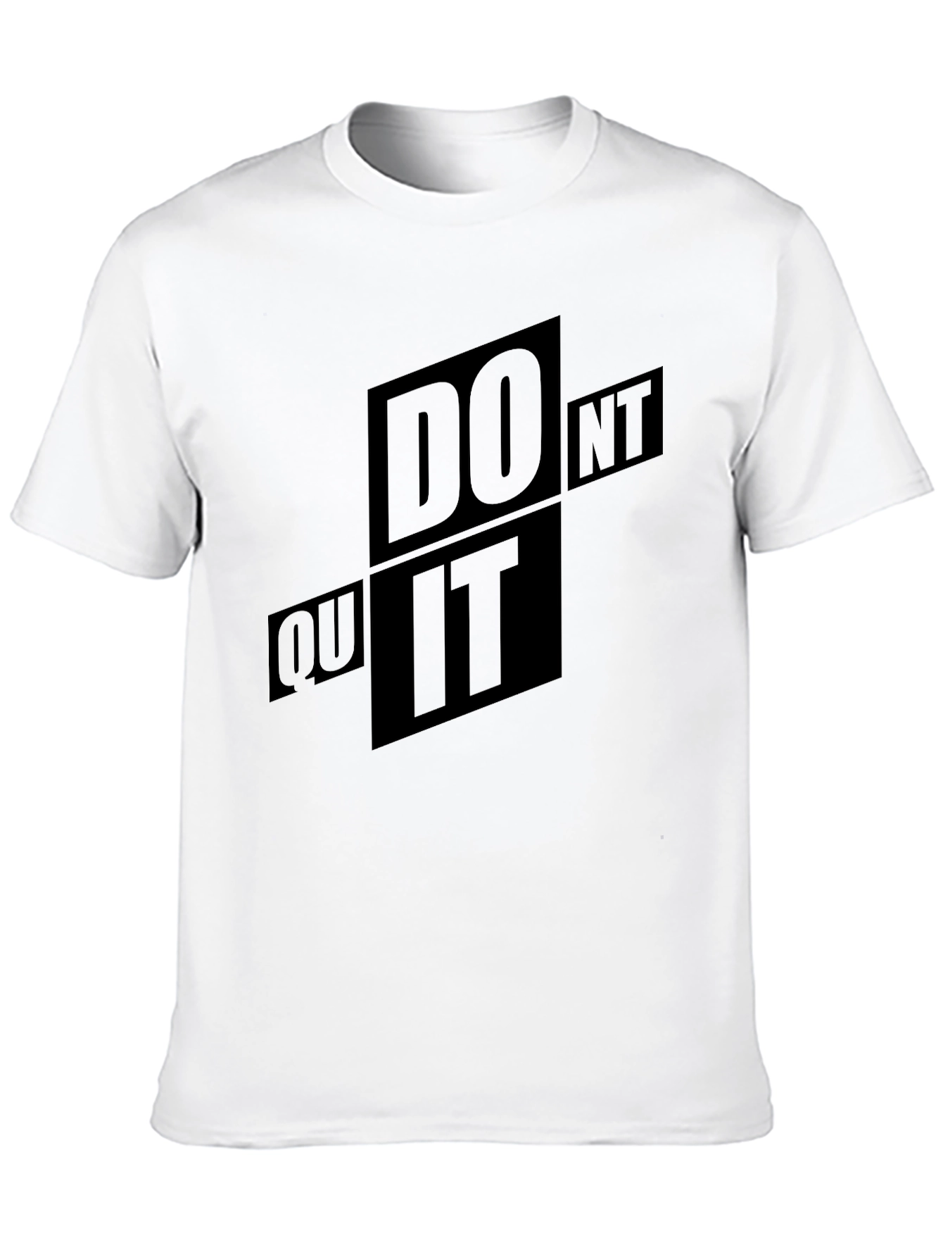 Black Motivational 'Do It' Black Graphic T-Shirt view 10