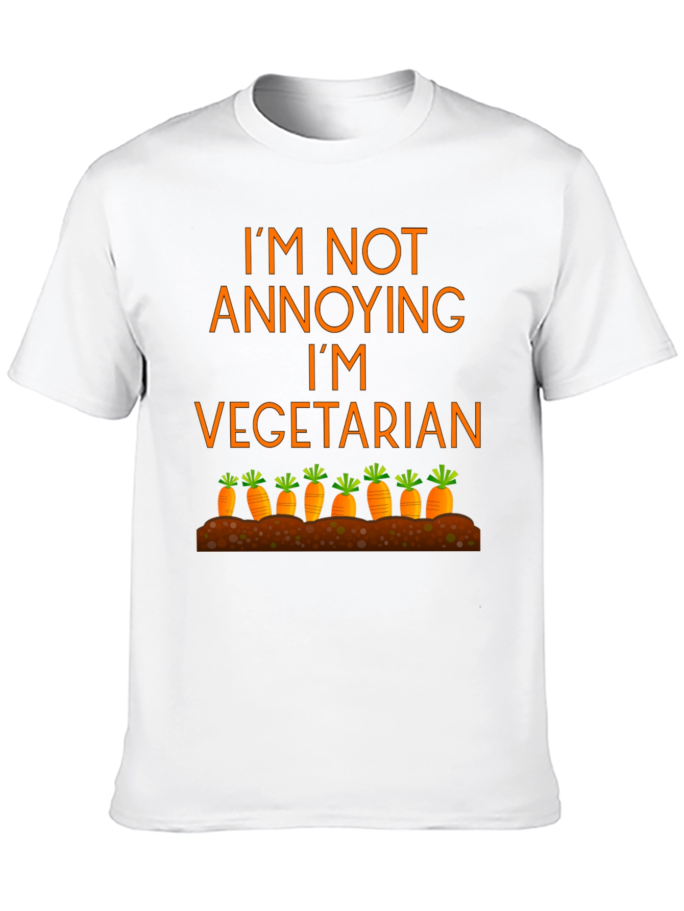 Black Vegetarian Graphic Tee - Funny Carrot Design view 10