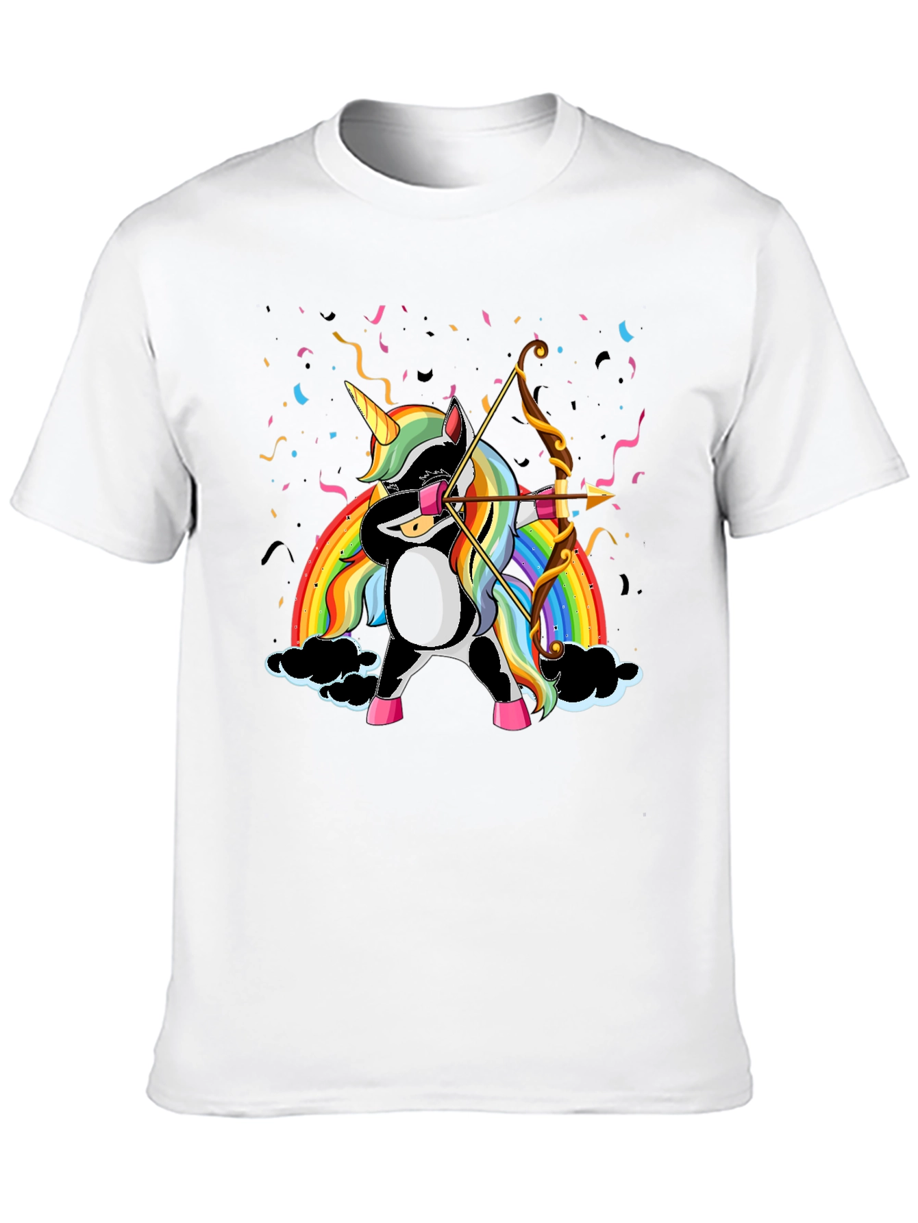 Black Unicorn Archer T-Shirt - Rainbow Magic view 10