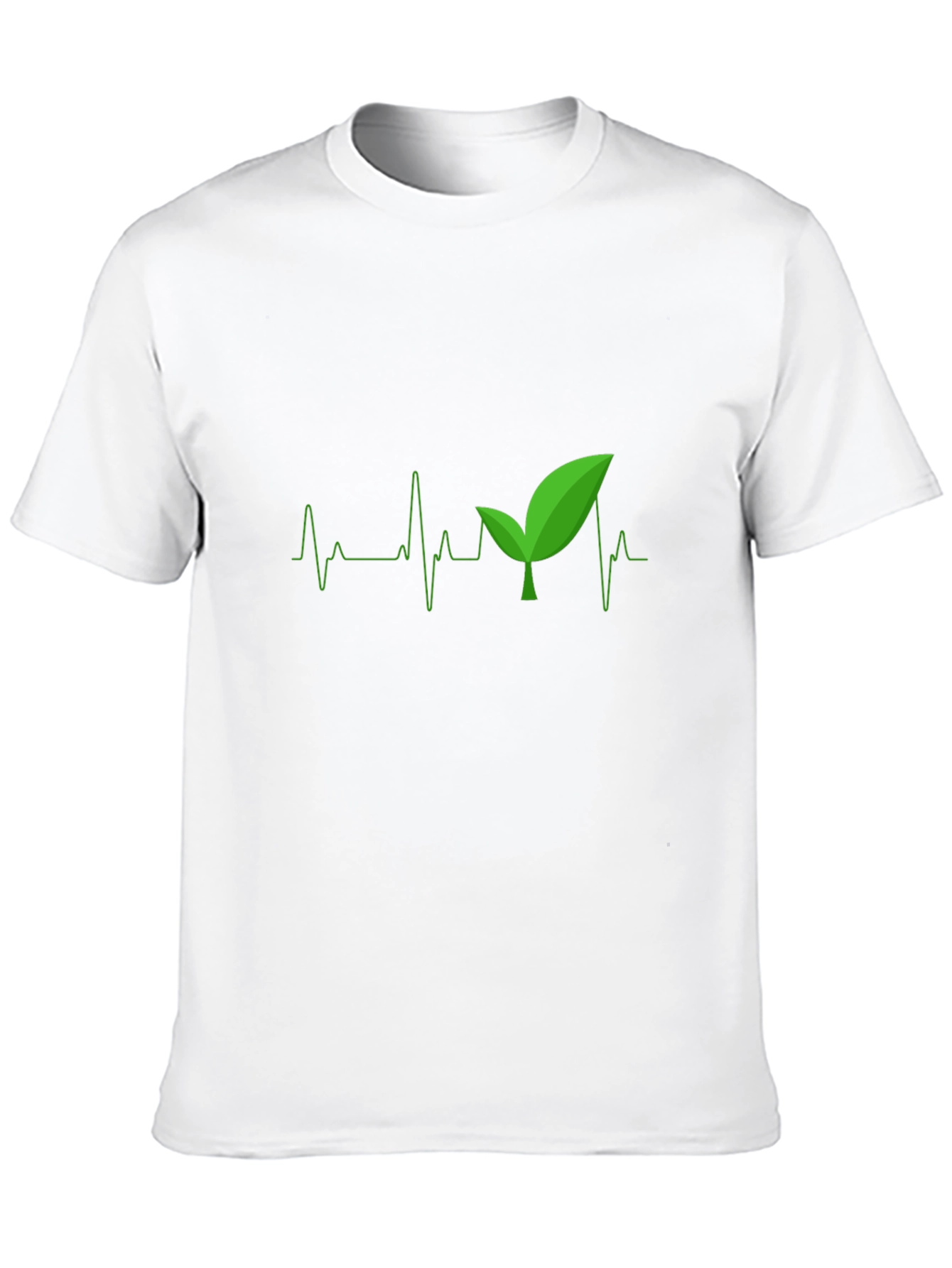 Black Nature Heartbeat T-Shirt - Eco Friendly Tee view 10