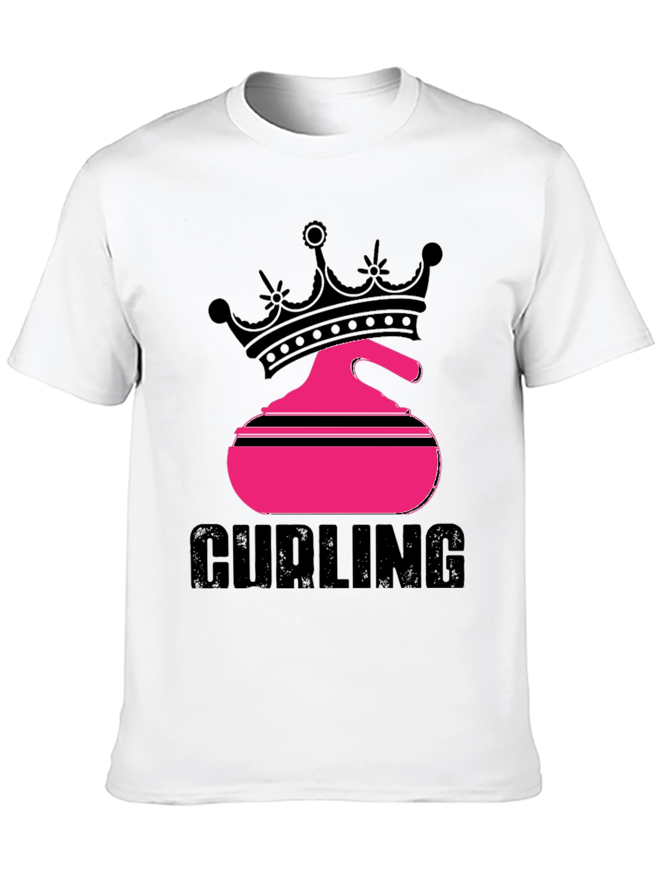 Black Curling Queen Black T-Shirt view 10