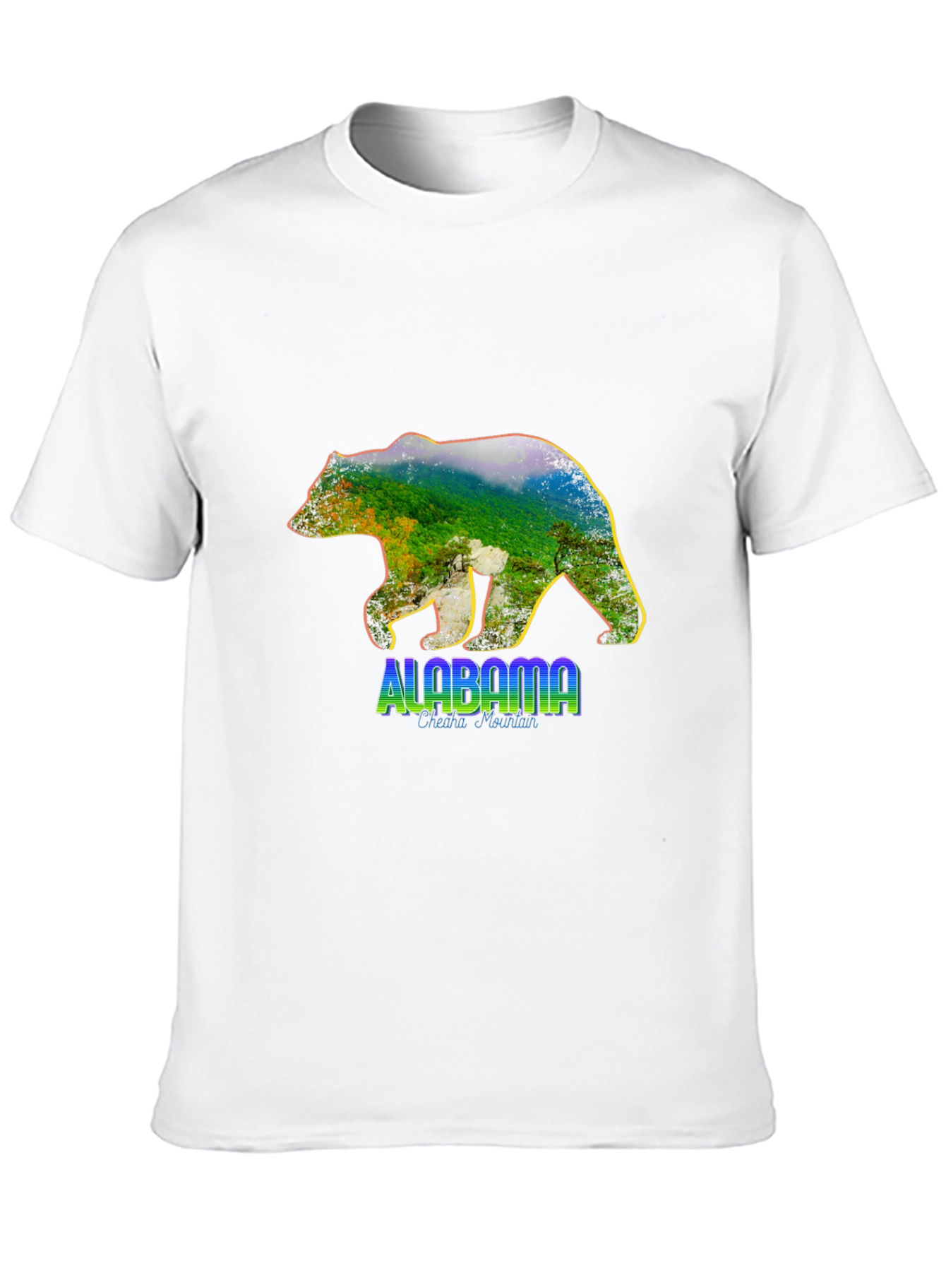 Black Alabama Bear Graphic T-Shirt - Men's Black Crew Neck view 10