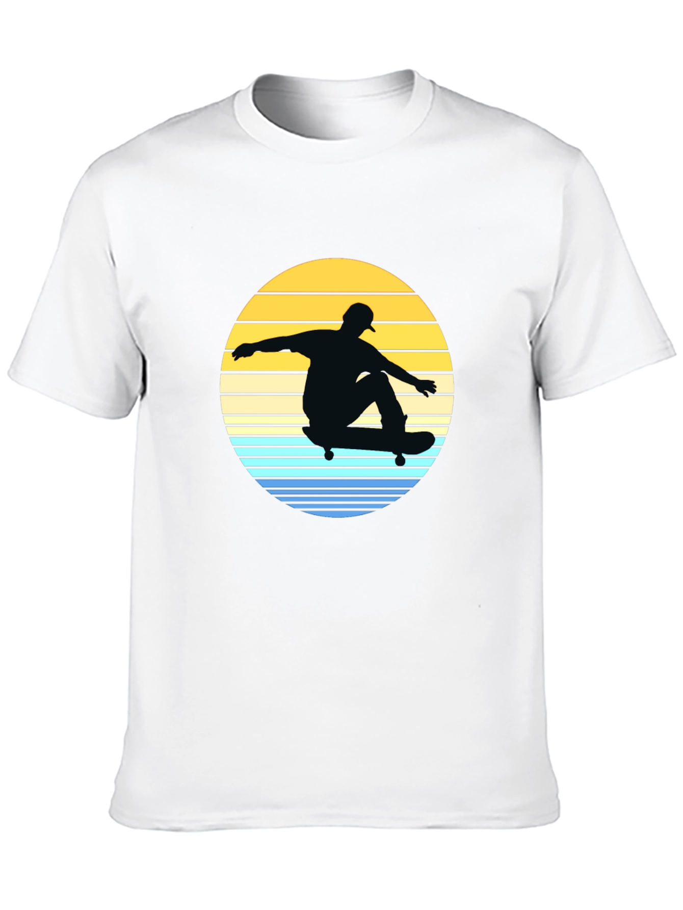 Black Skateboard Sunset Graphic Tee view 10