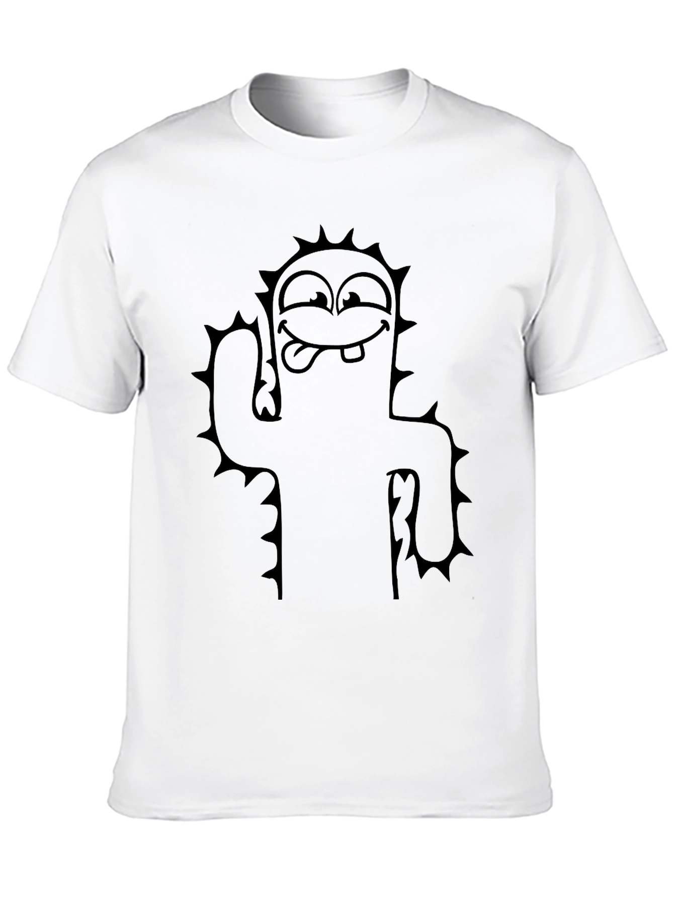 Black Funny Cactus Graphic T-Shirt - Soft Cotton Tee view 10