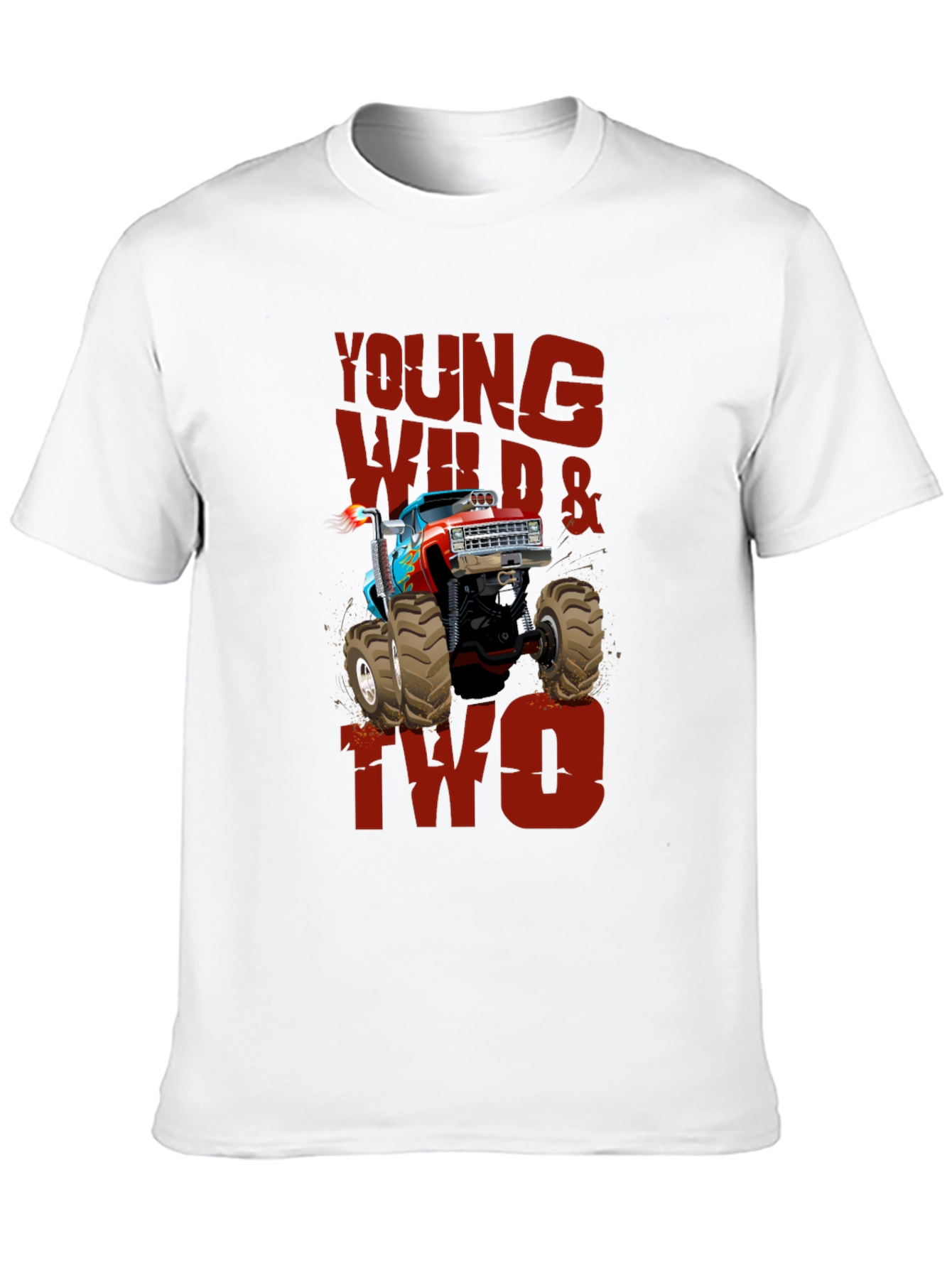 Black Young Wild & Two Monster Truck Tee view 10