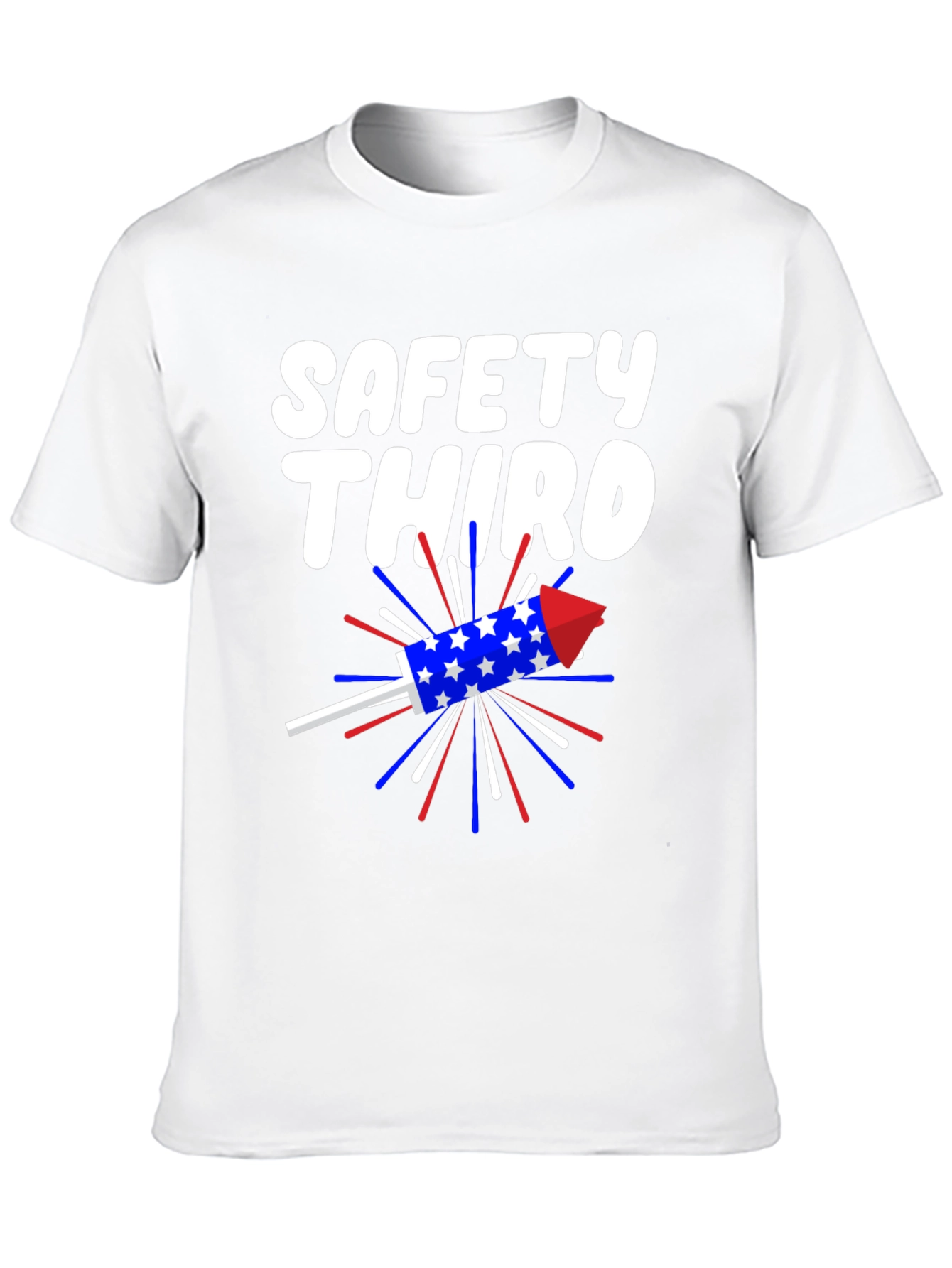 Black Safety Third T-Shirt Patriotic Rocket Tee view 10