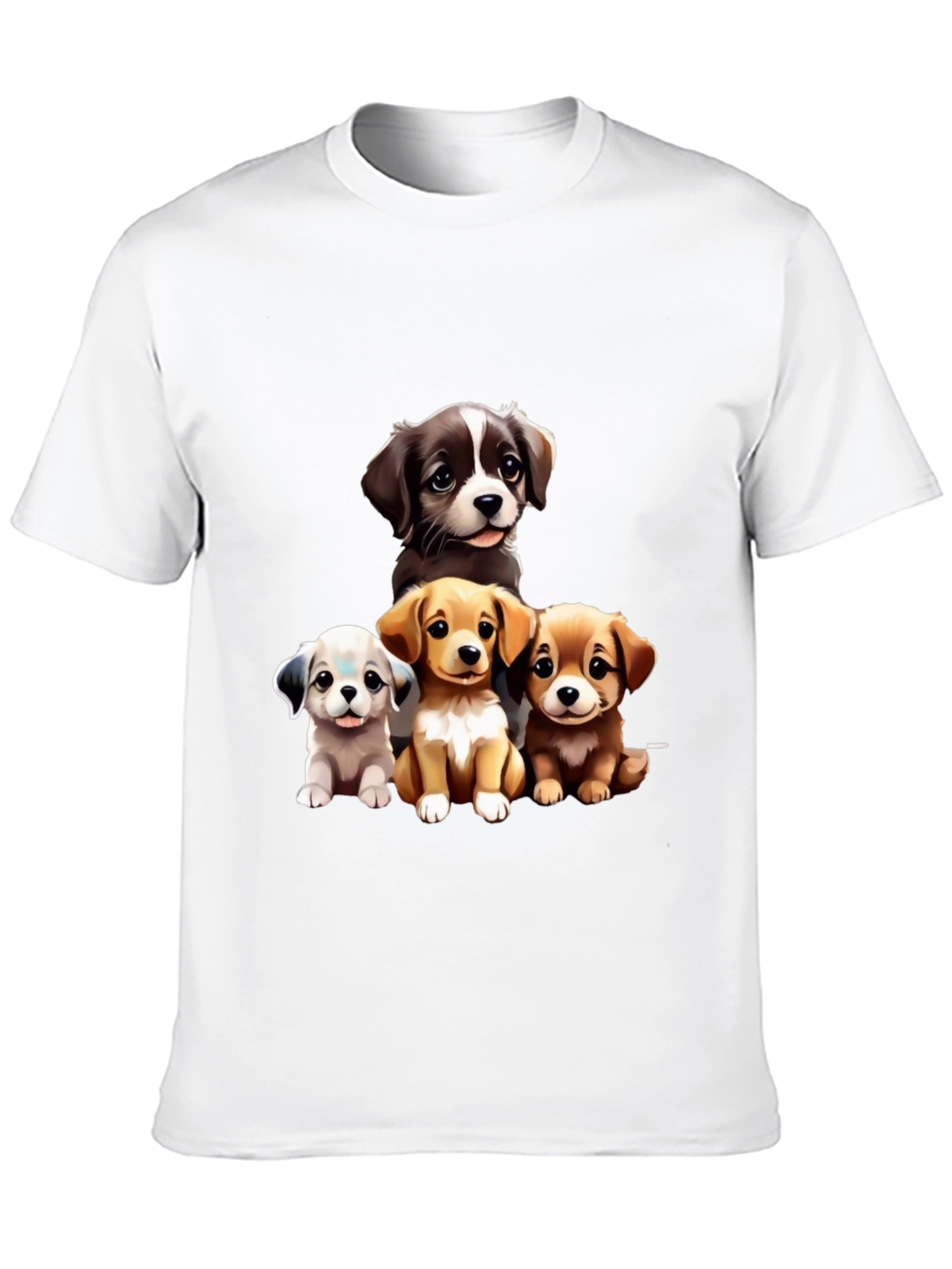 Black Puppy Pals Graphic Tee - Cute Dog Lover Shirt view 10
