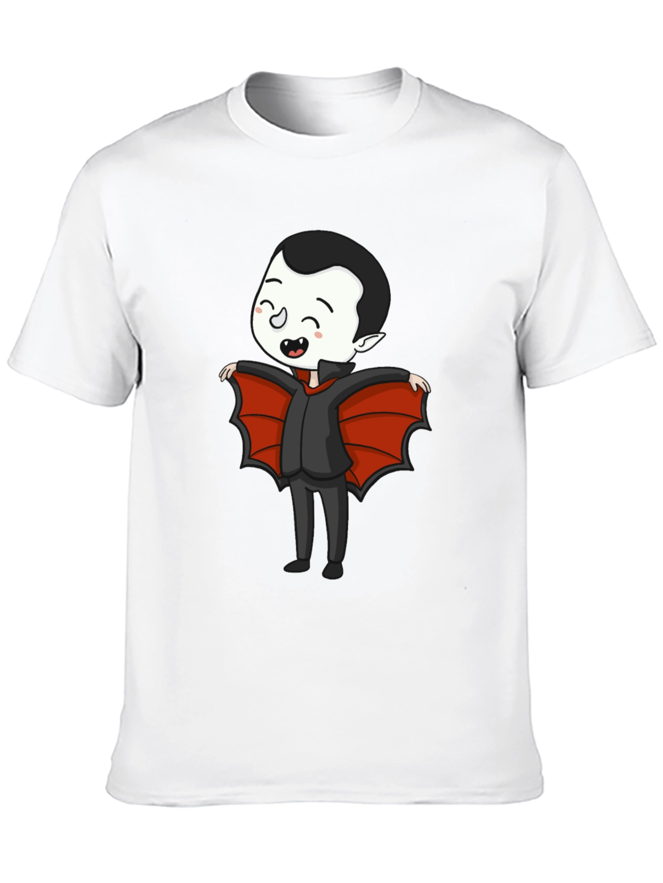 Black Cute Cartoon Vampire T-Shirt view 10