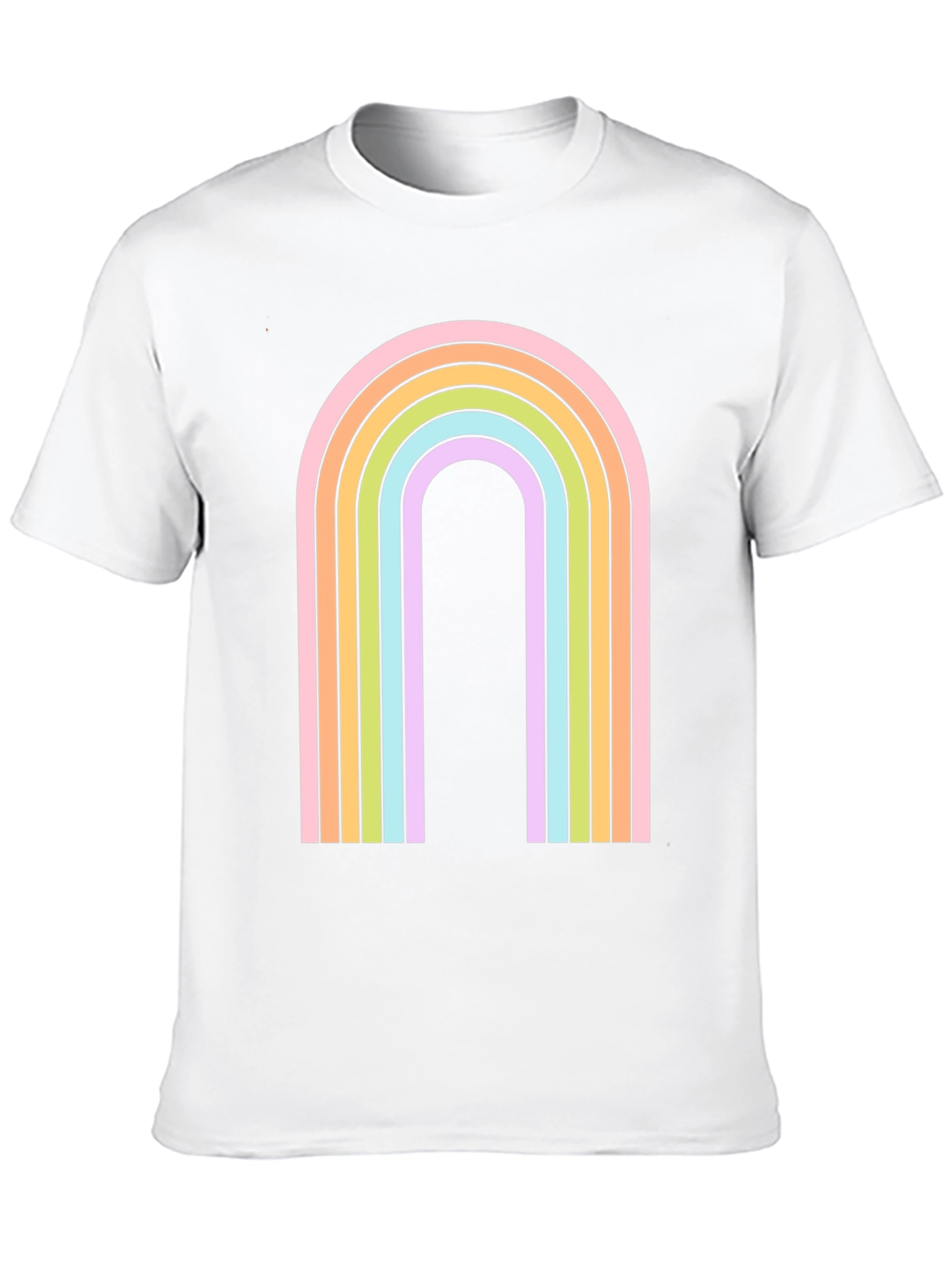 Black Retro Rainbow Arch Graphic Tee - Black view 10